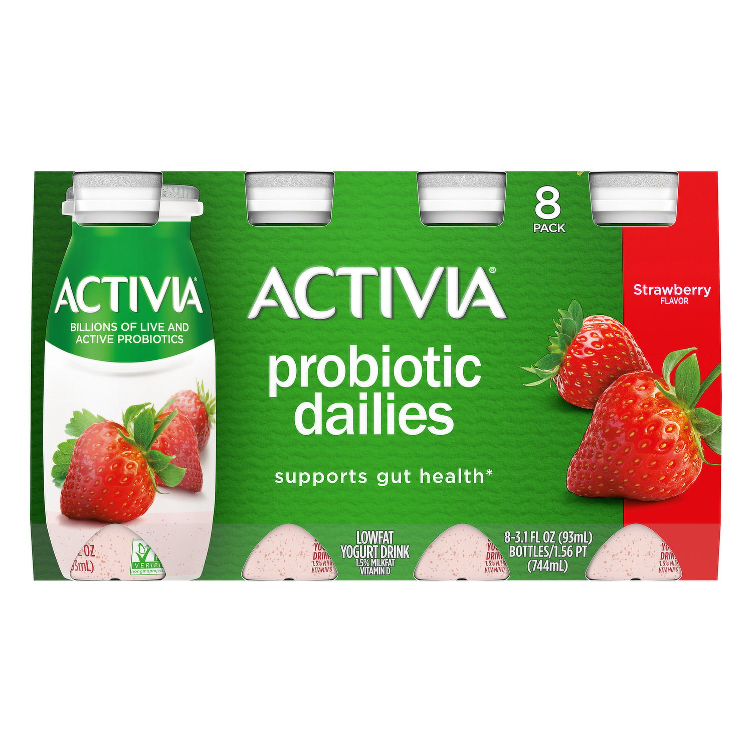 Activia Nonfat Probiotic Vanilla Greek Yogurt, 5.3 Oz. Cups, 4 Count, Low-Fat & Nonfat