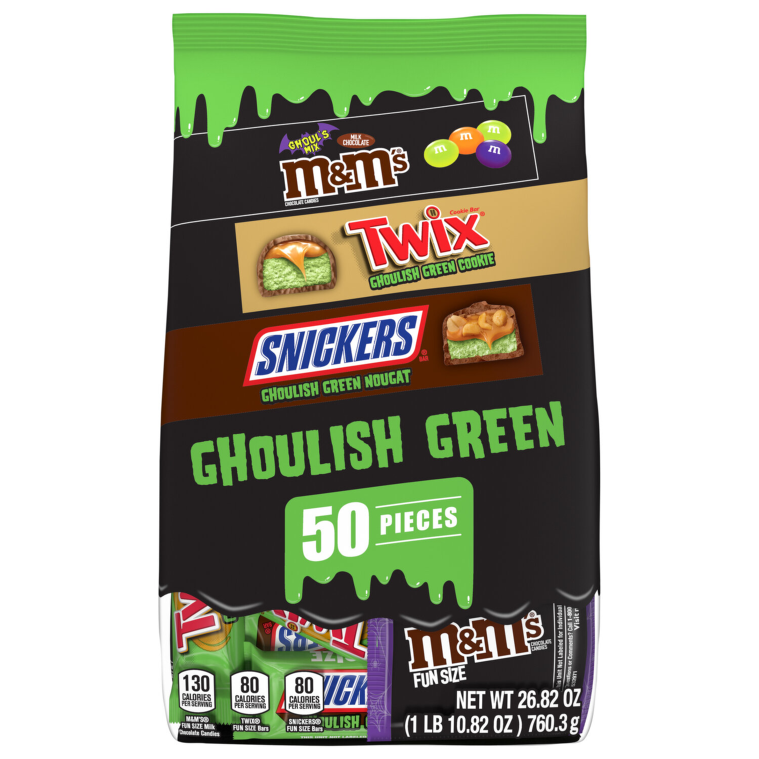 Halloween Green & Purple M&Ms Mix - 2LB 