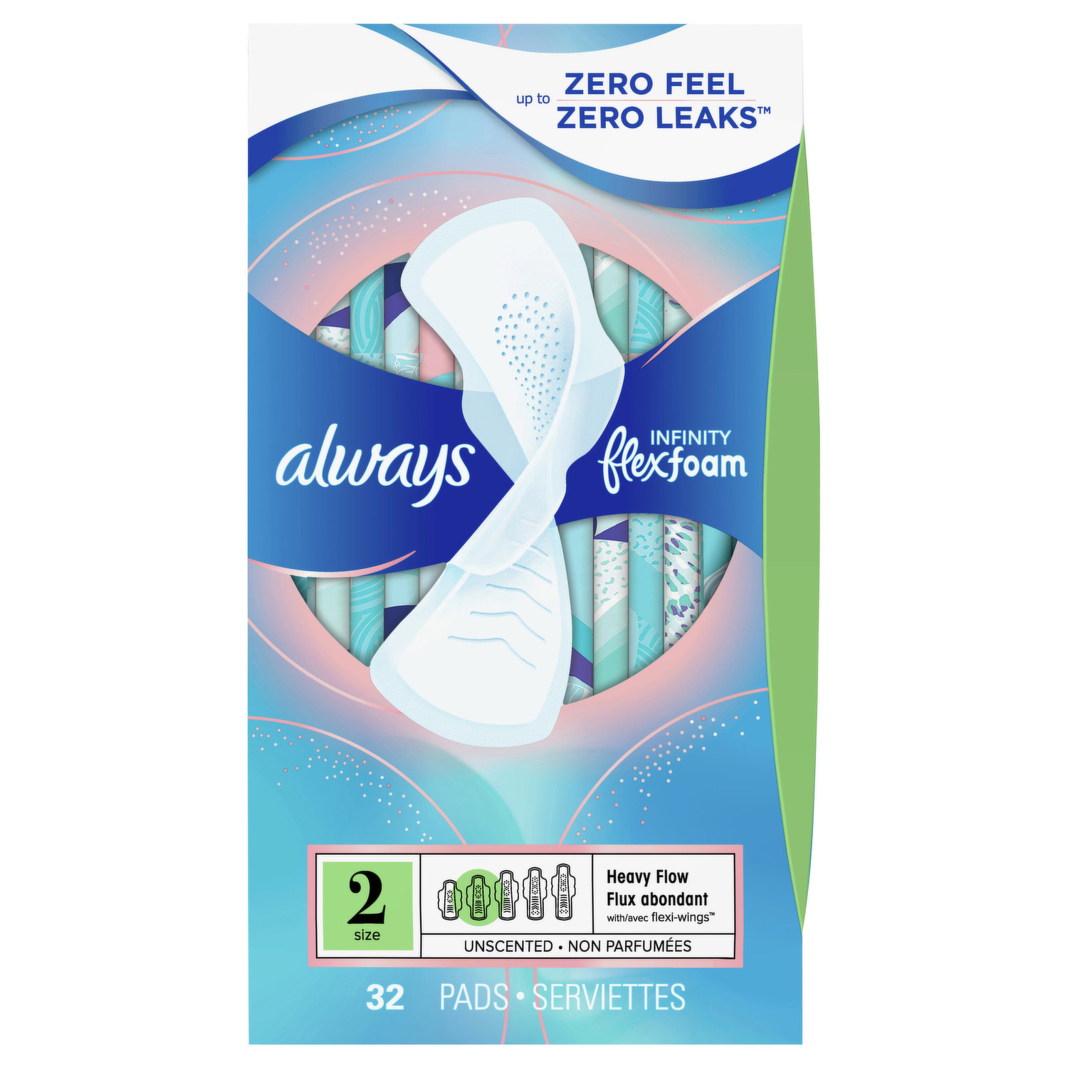 Always Pads, Flexi-Wings, Long Super, Size 2 - Brookshire's