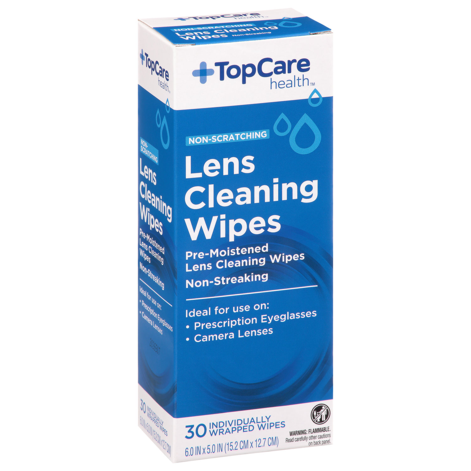 TopCare Lens Cleaning Wipes, Non-Scratching