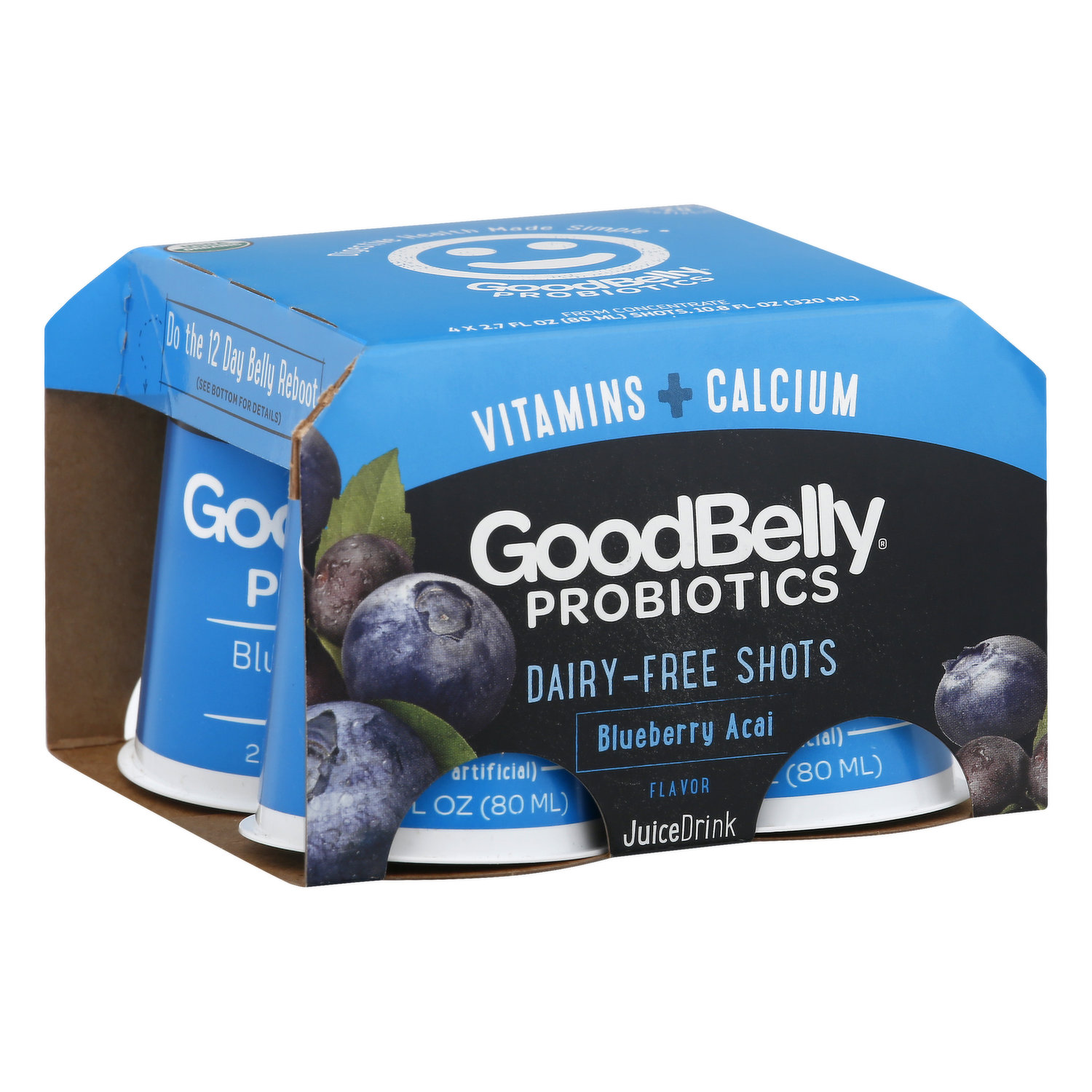 GoodBelly Probiotics Blueberry Acai Flavor Probiotic Juice Drink