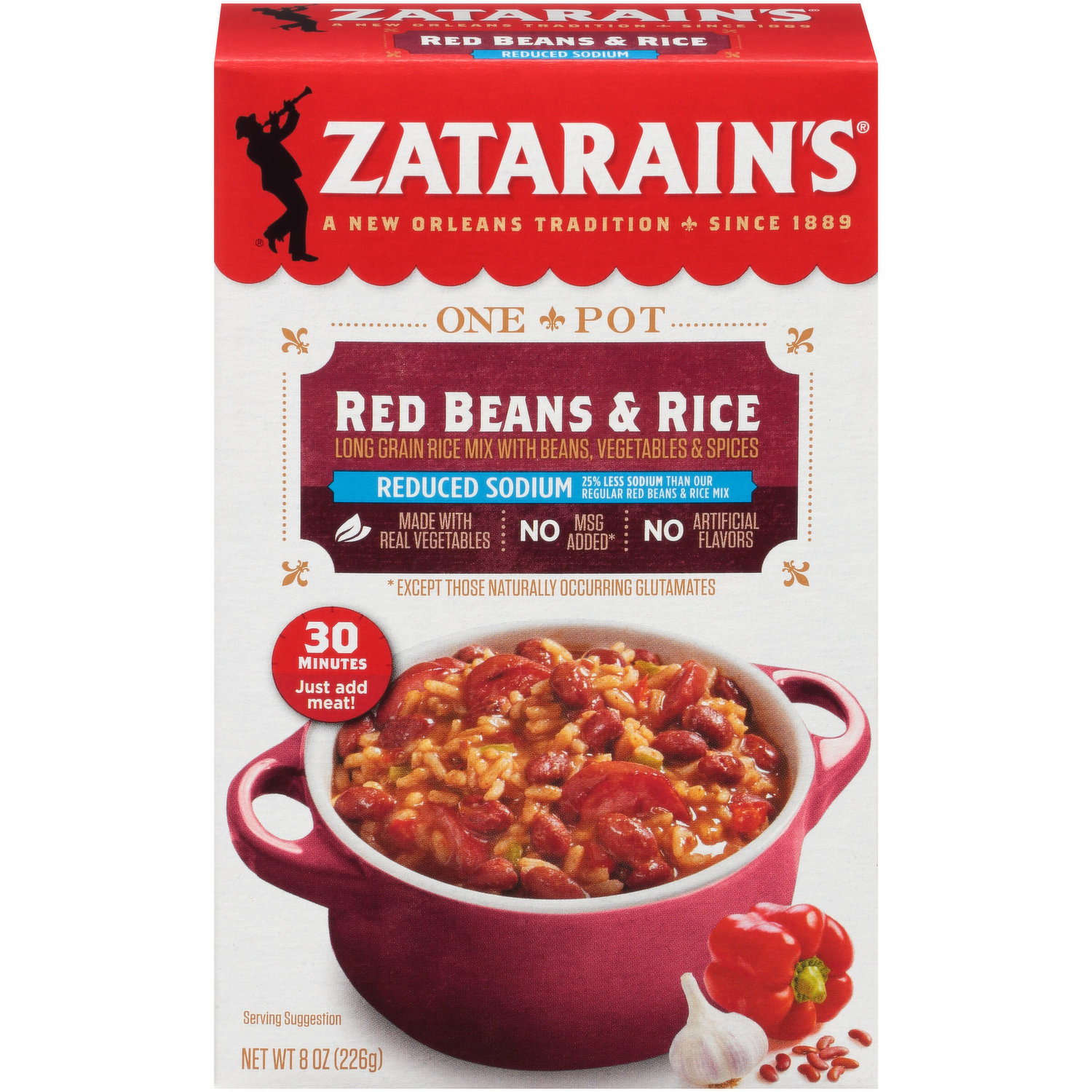 Zatarain's Frozen Red Bean And Rice With Sausage