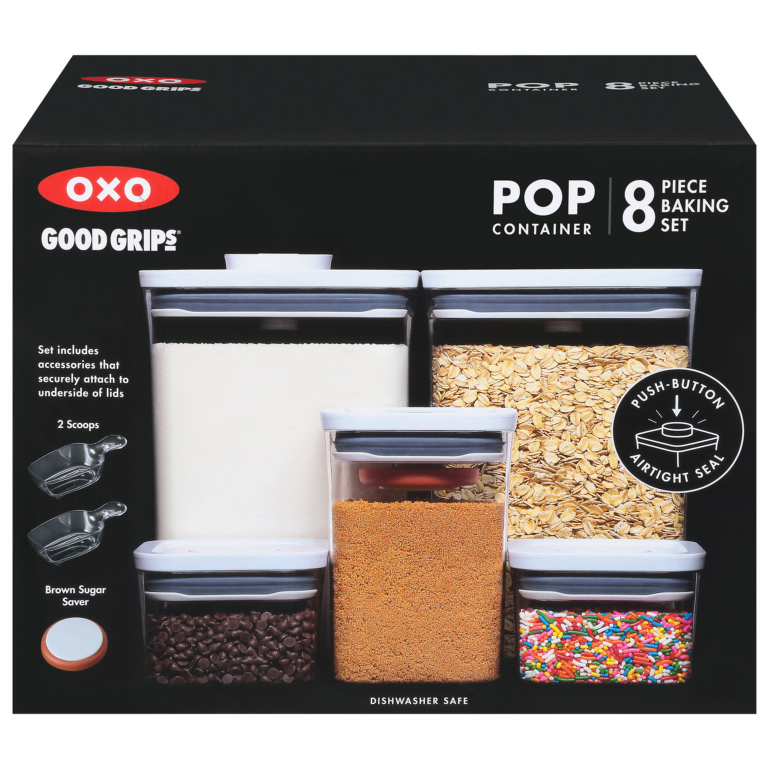 6-Piece POP Container Set & 8-Piece POP Container Baking Set Bundle