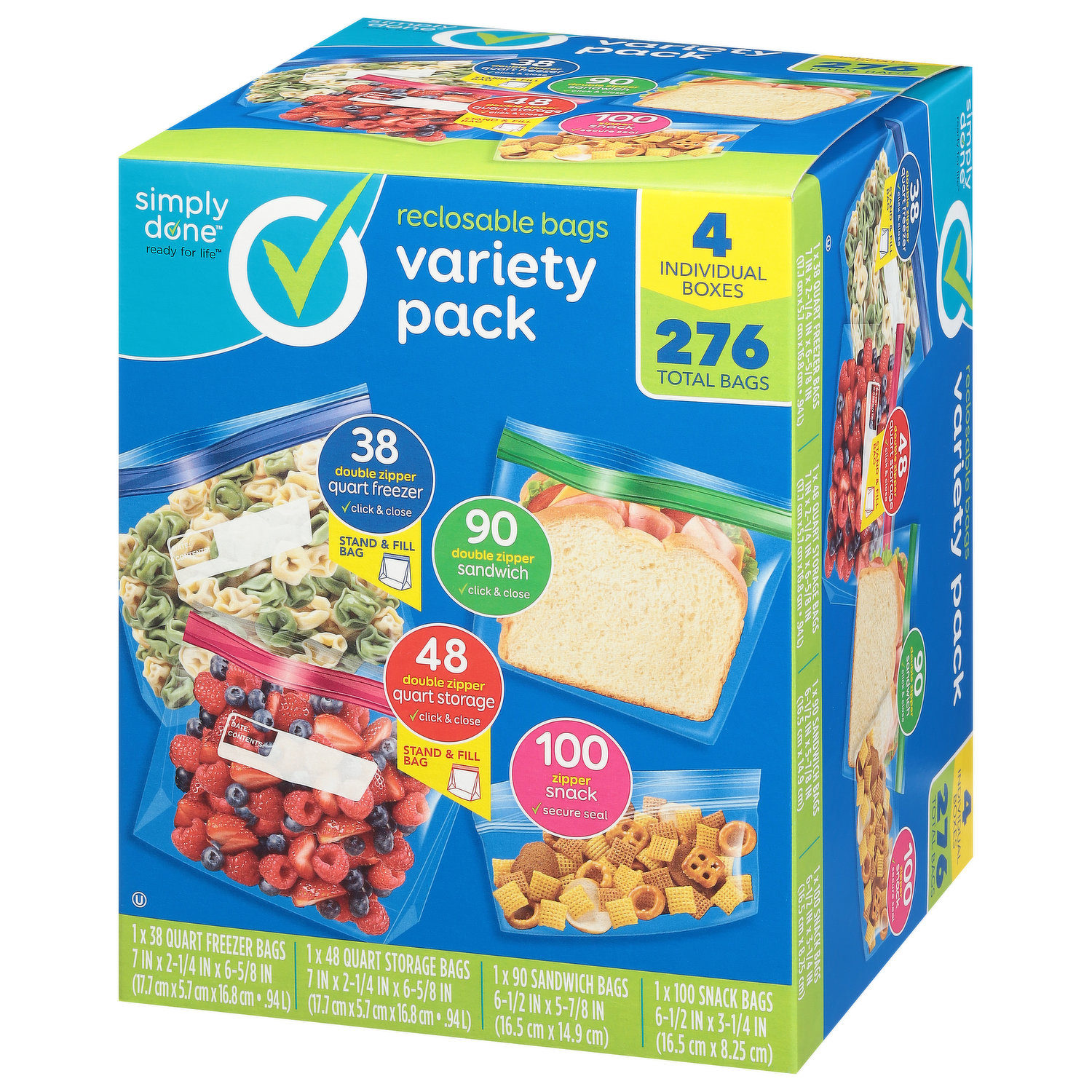 Simply Done - Simply Done, Storage Bags, Double Zipper, Gallon Size, Jumbo  Pack (120 count), Grocery Pickup & Delivery