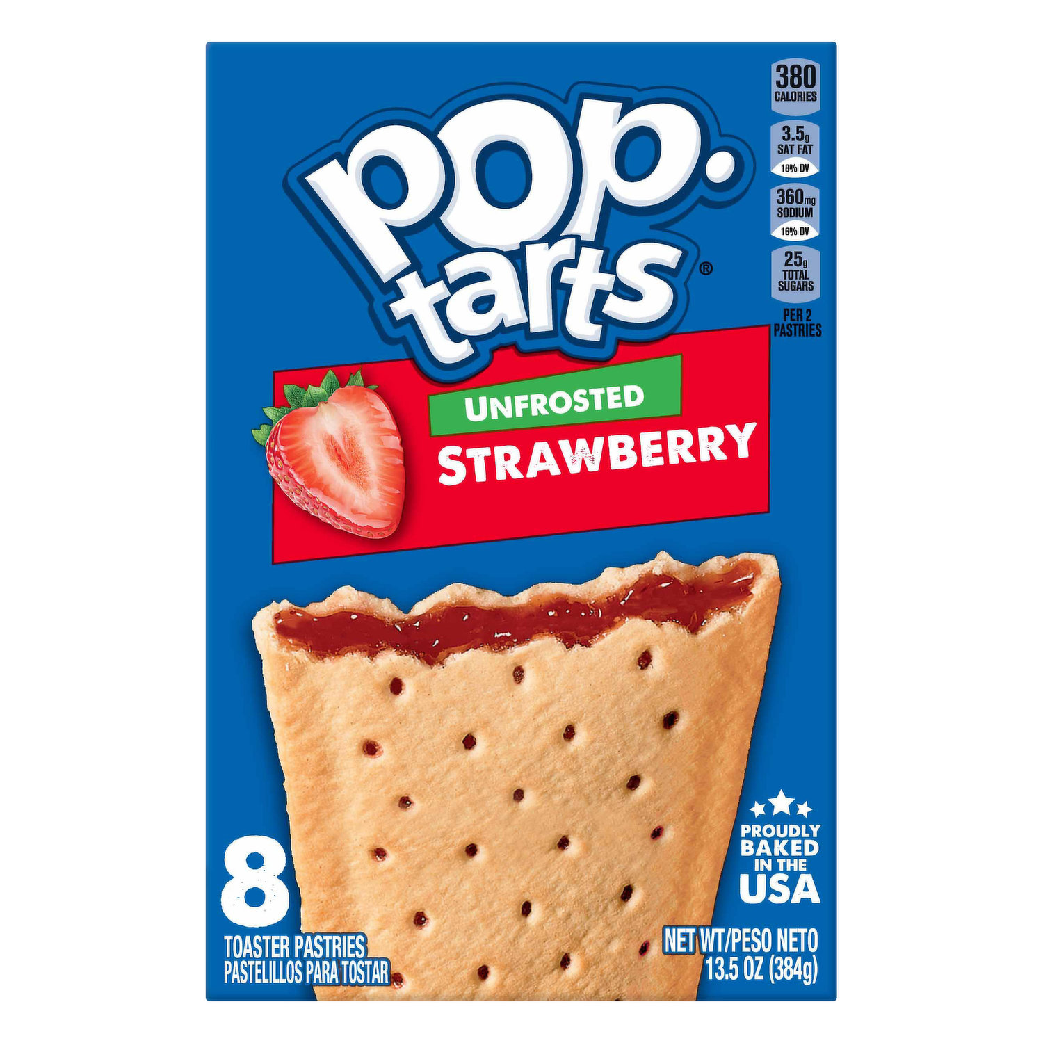 Kellogg's Frosted Strawberry Pop Tarts Toaster Pastries 8 Count