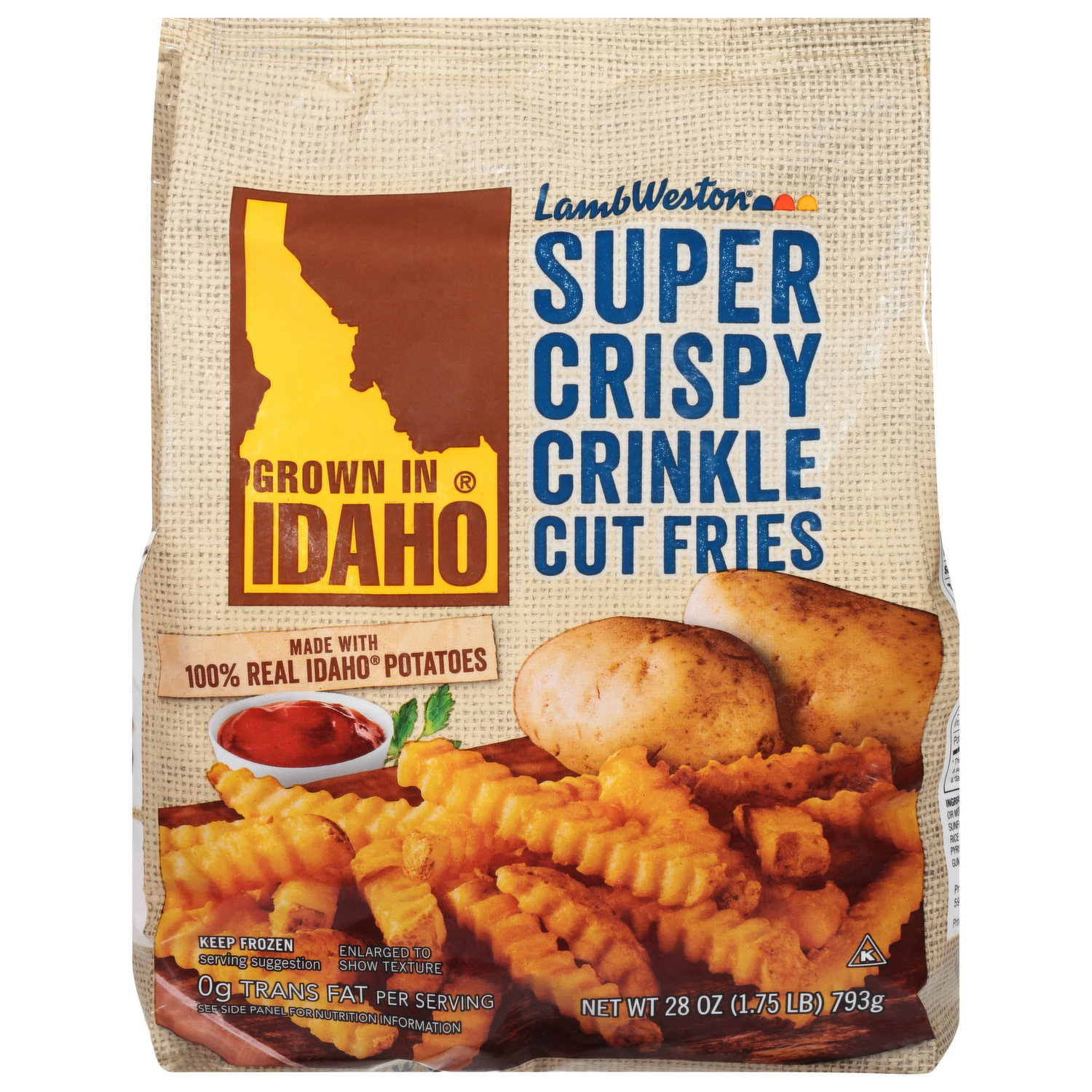 Jumbo Crinkle Cut French Fries - 28 Oz. Bag