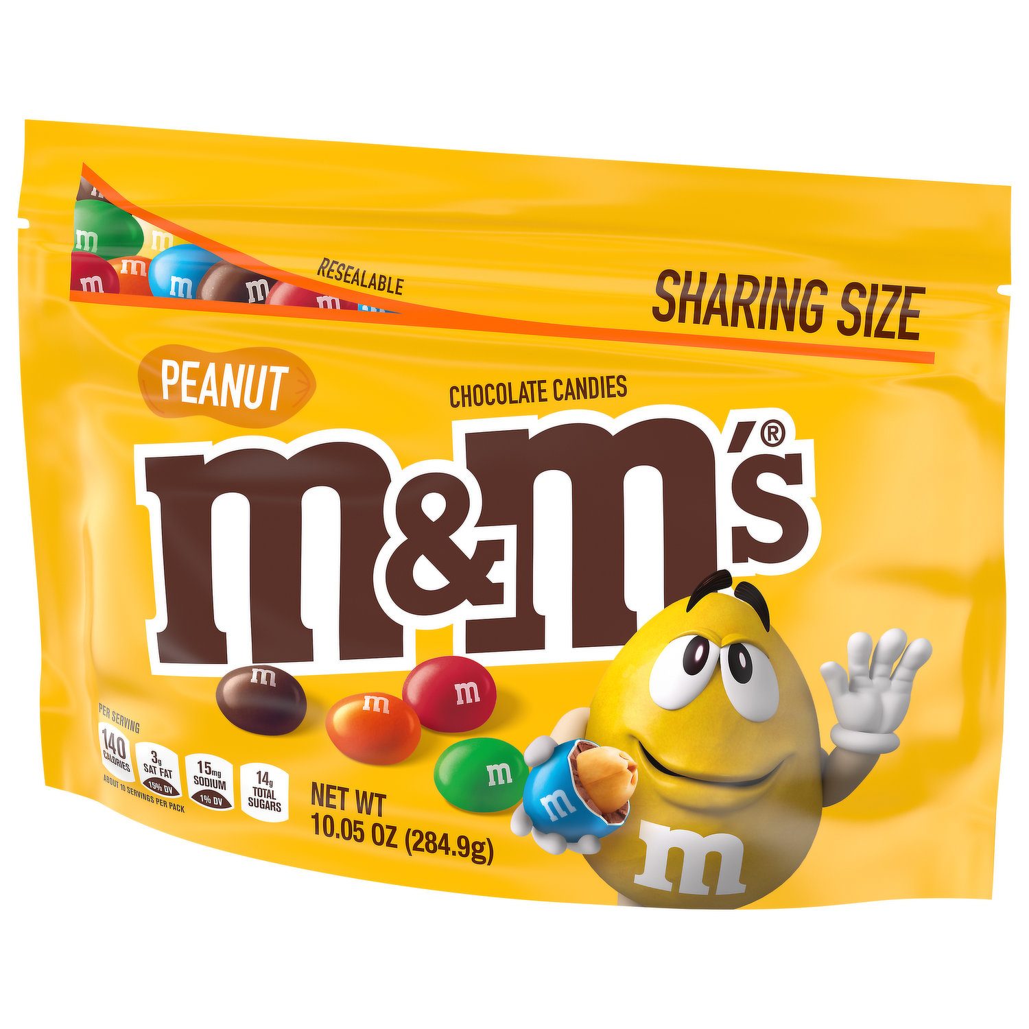 M&M's Holiday Peanut Chocolate Share Size Candy Pack, 3.27 oz