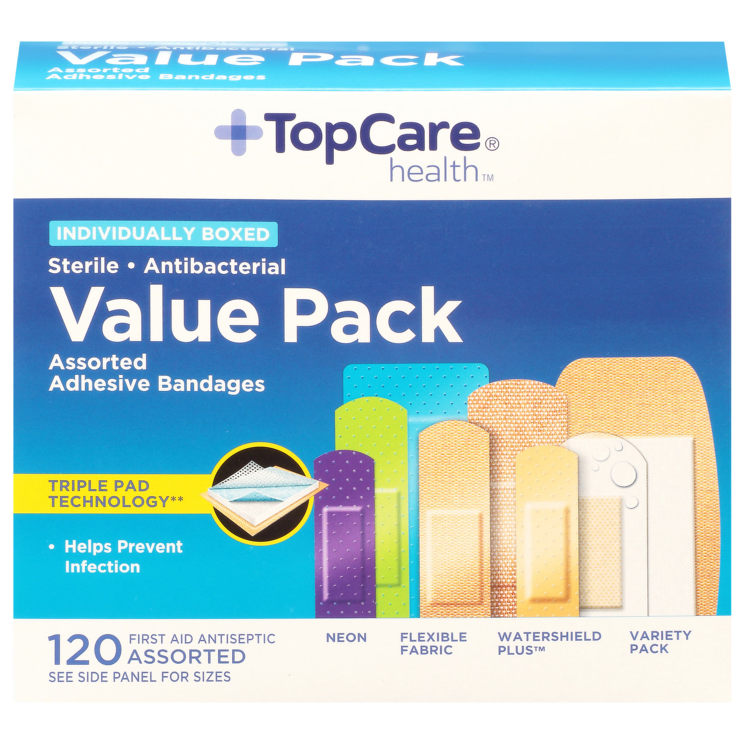 Health Mart Clear Adhesive Bandages Antibacterial Assorted Sizes 45 EA –  URS Pharmacy