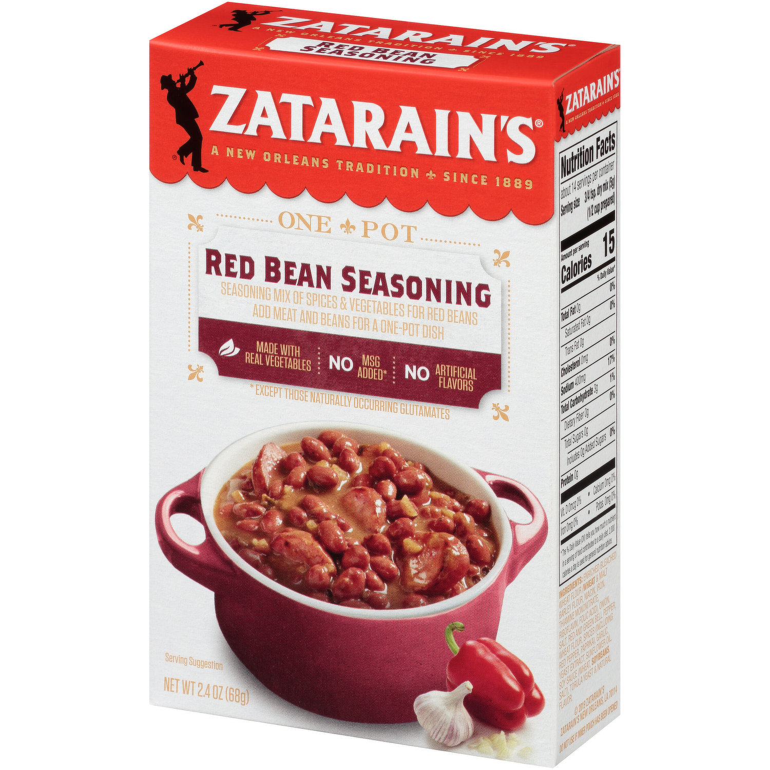 Calories in Zatarain's New Orleans Style Reduced Sodium Red Beans & Rice  and Nutrition Facts