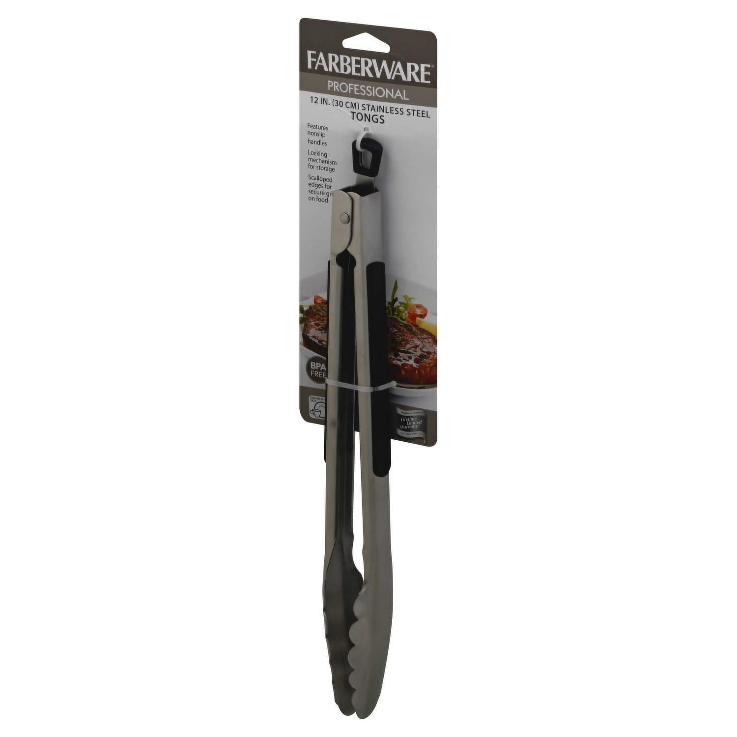 Farberware Tongs, Silicone-Head, Professional