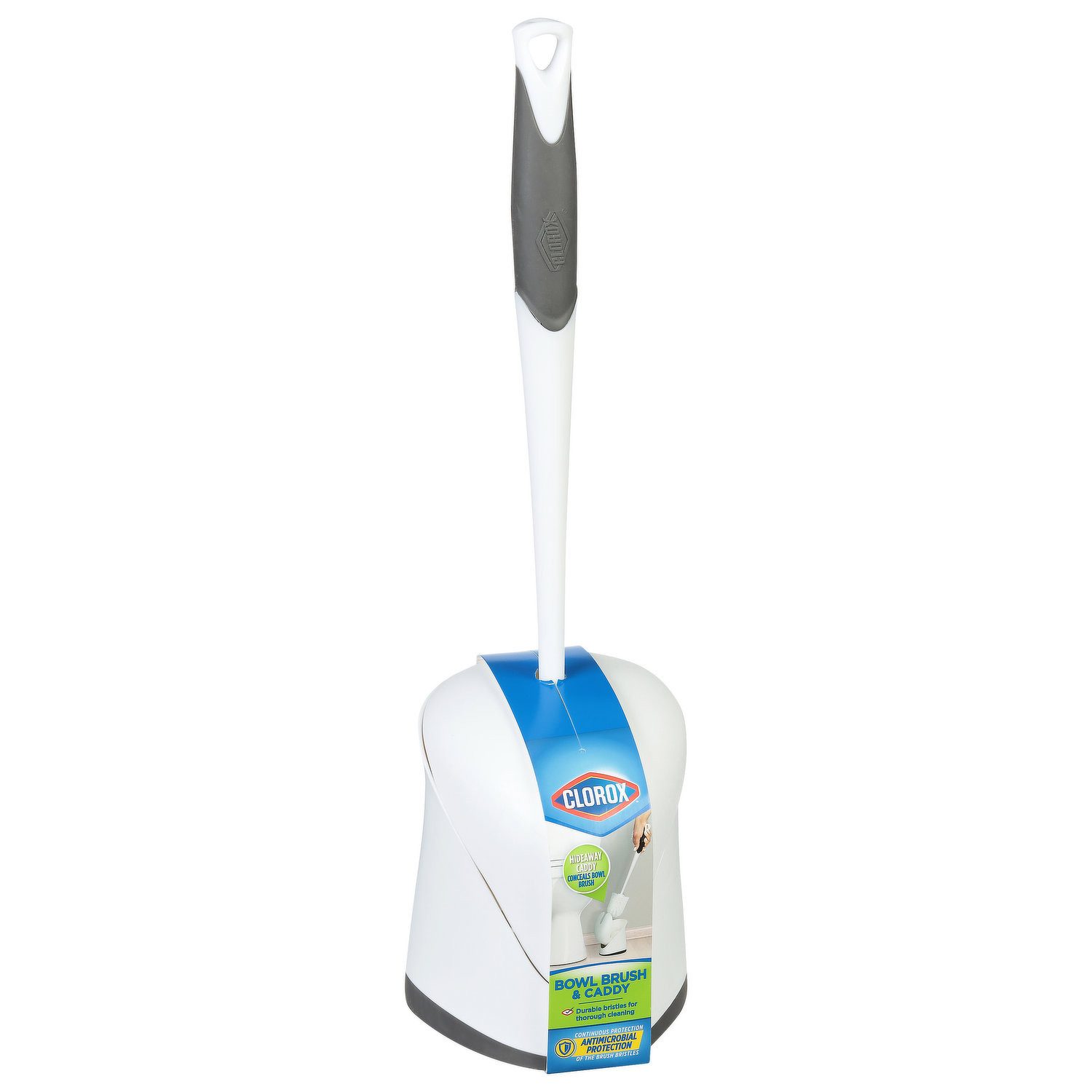 Clorox Toilet Bowl Brush with Hideaway Caddy