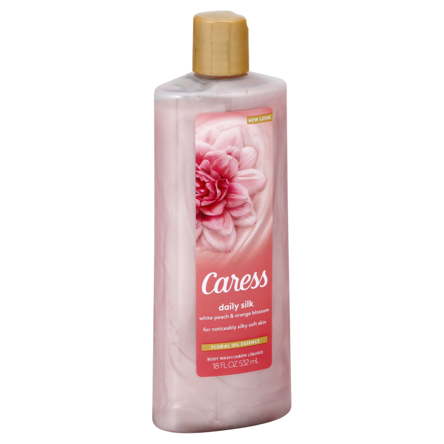 Caress Body Wash, Pure Embrace, White Flowers & Almond Oil - FRESH