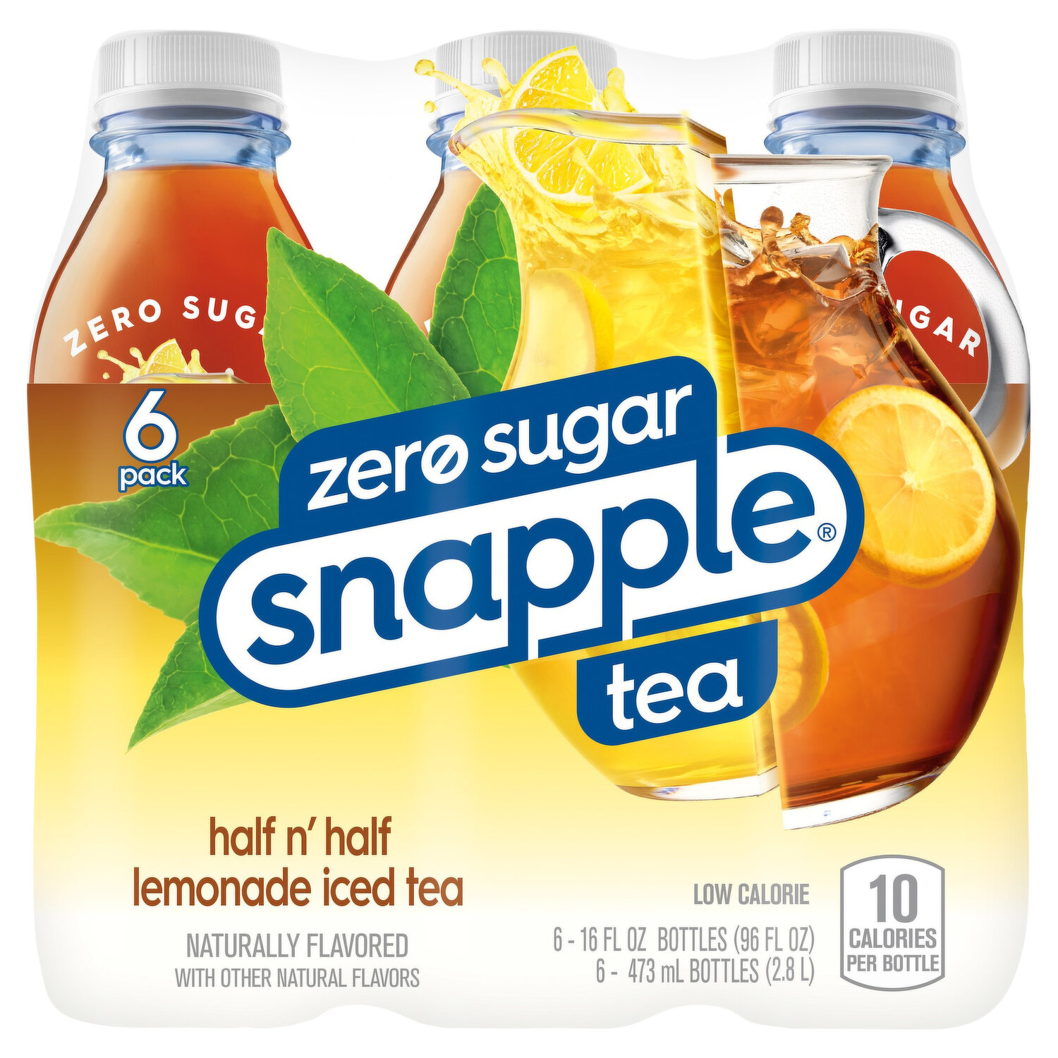 Snapple Snapple Peach Tea, 16 Fl Oz Glass Bottles, 6 Pack