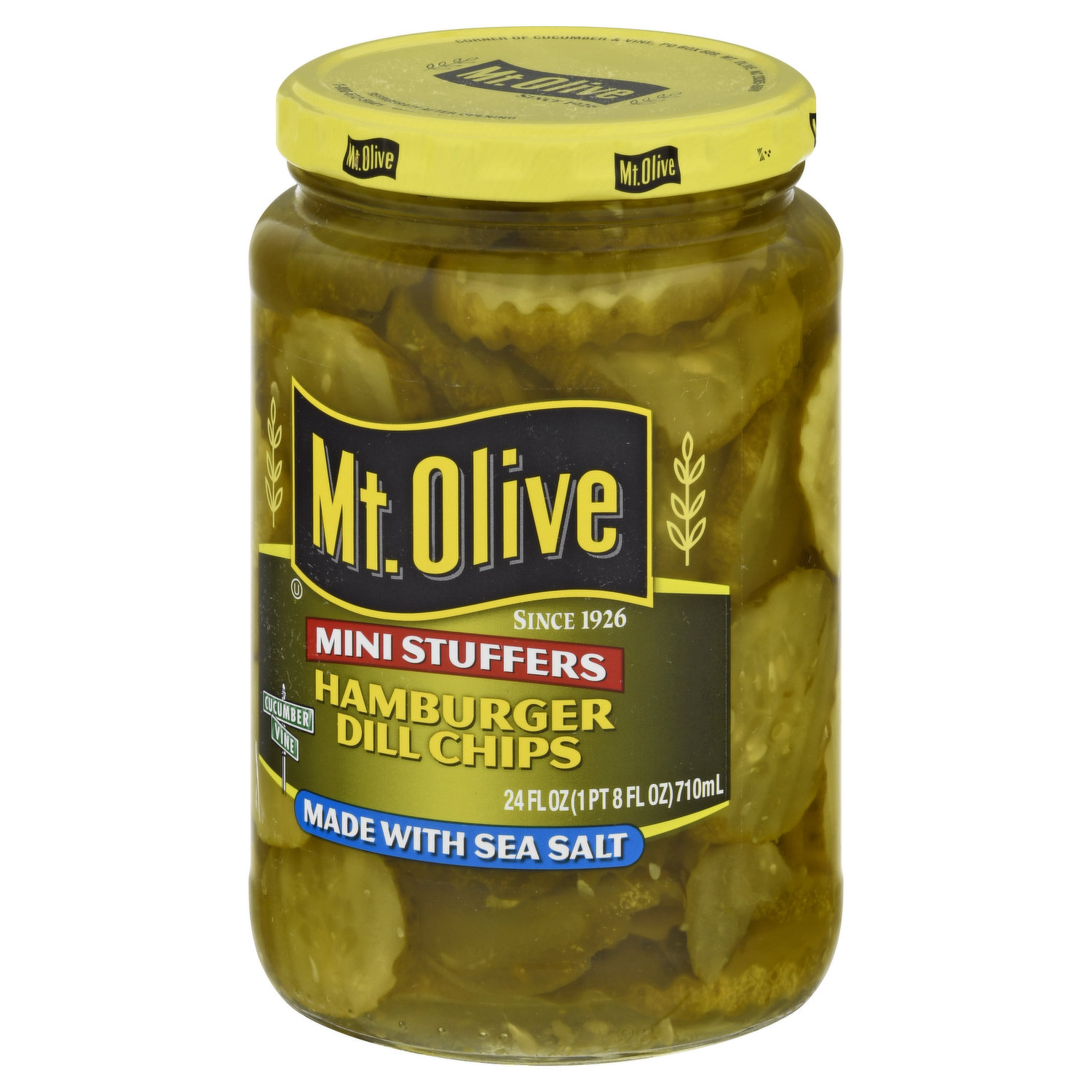 Mt Olive Hamburger Dill Chips, Sea Salt, Mini Stuffers - FRESH by