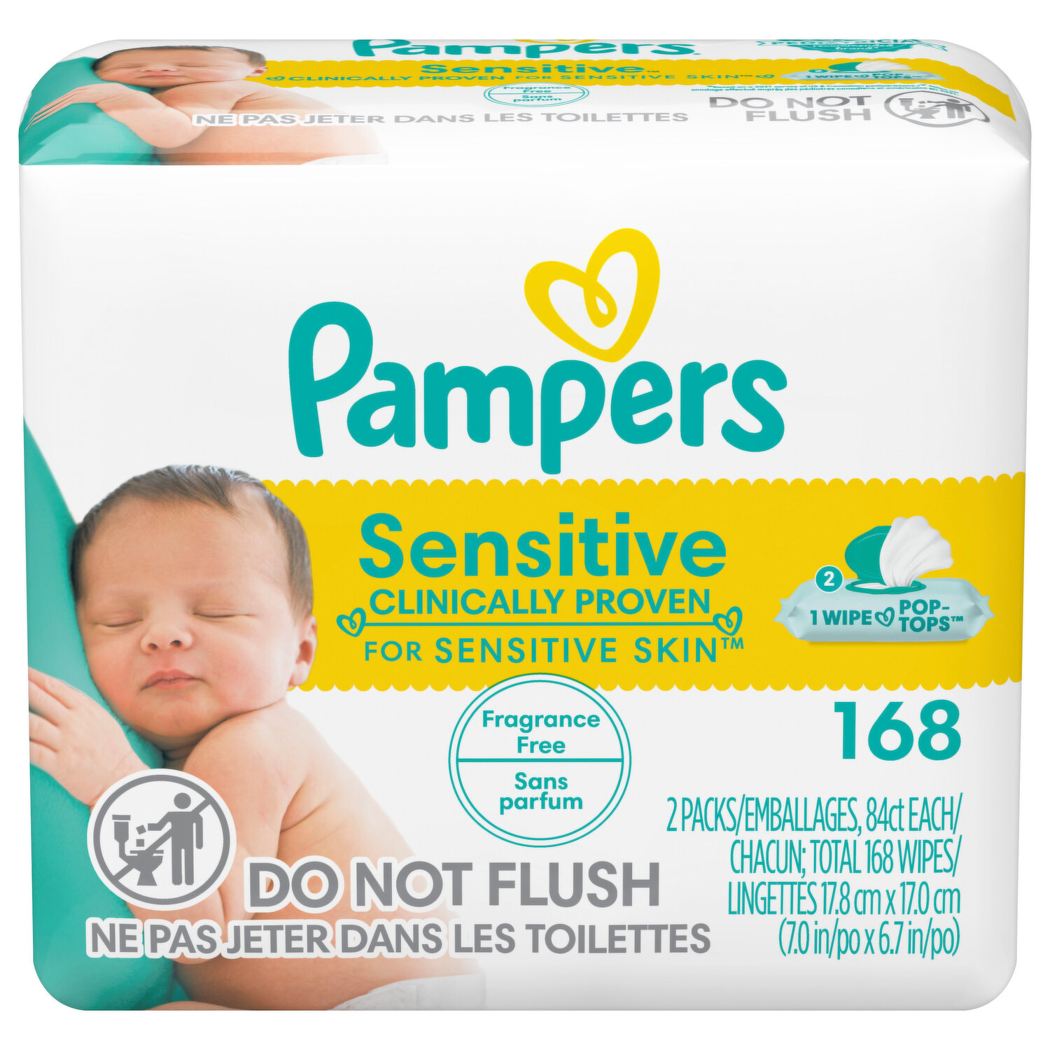 Kandoo Sensitive Flushable Wipes, 50 sheets, 3 count