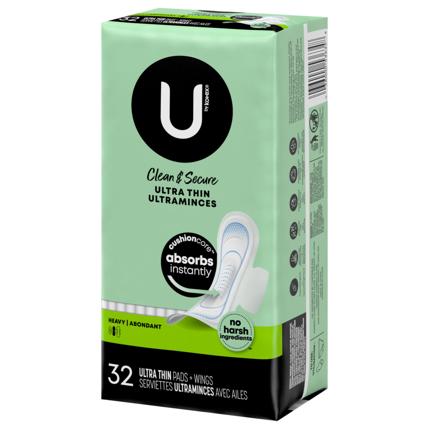 U by KOTEX® Super Premium Ultra Thin with wing teen pad