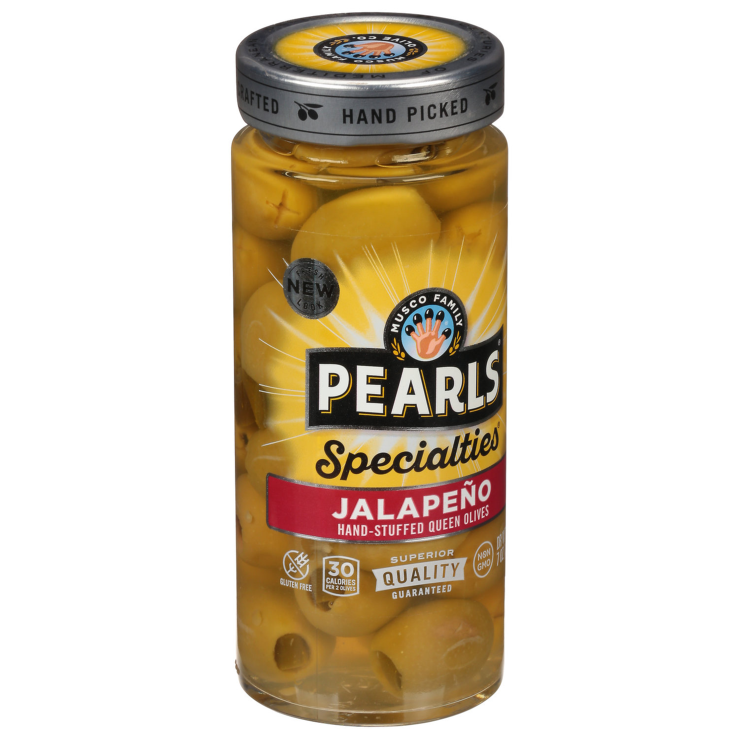 Pearls Olives, Hand-Stuffed Queen, Jalapeno - Brookshire's