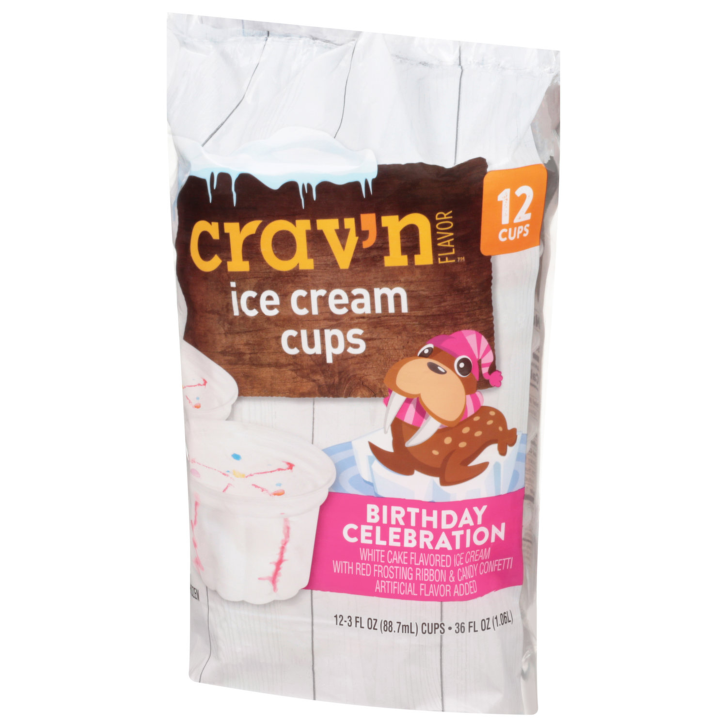 Crav'n Flavor Ice Cream Cups, Vanilla - Spring Market