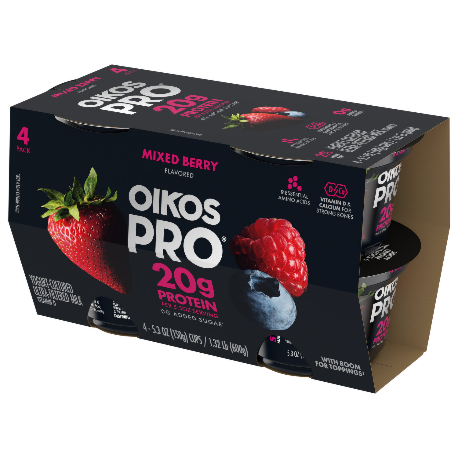 Oikos Pro™ Mixed Berry Greek Yogurt Cup, 5.3 oz - Food 4 Less