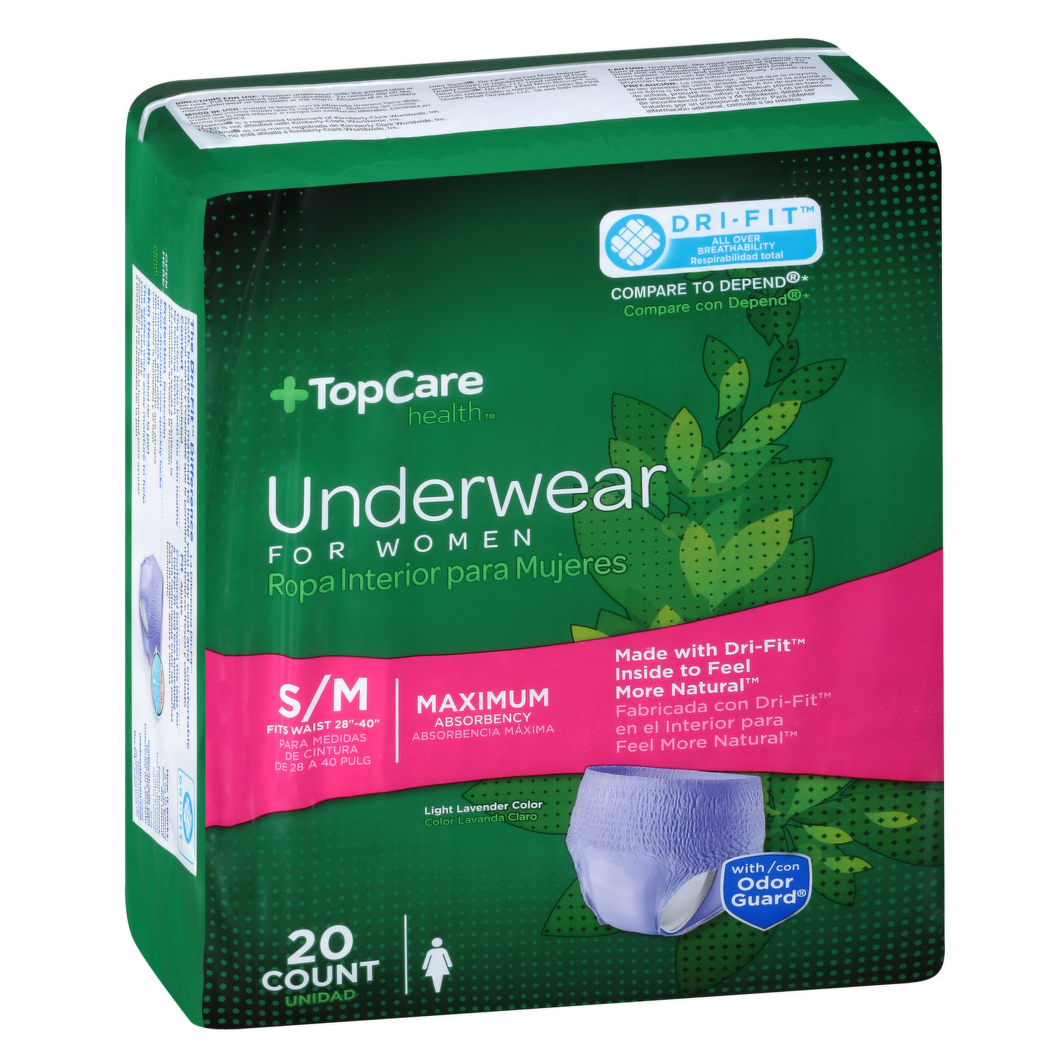 TopCare Underwear, Maximum, Small/Medium, for Women - FRESH by