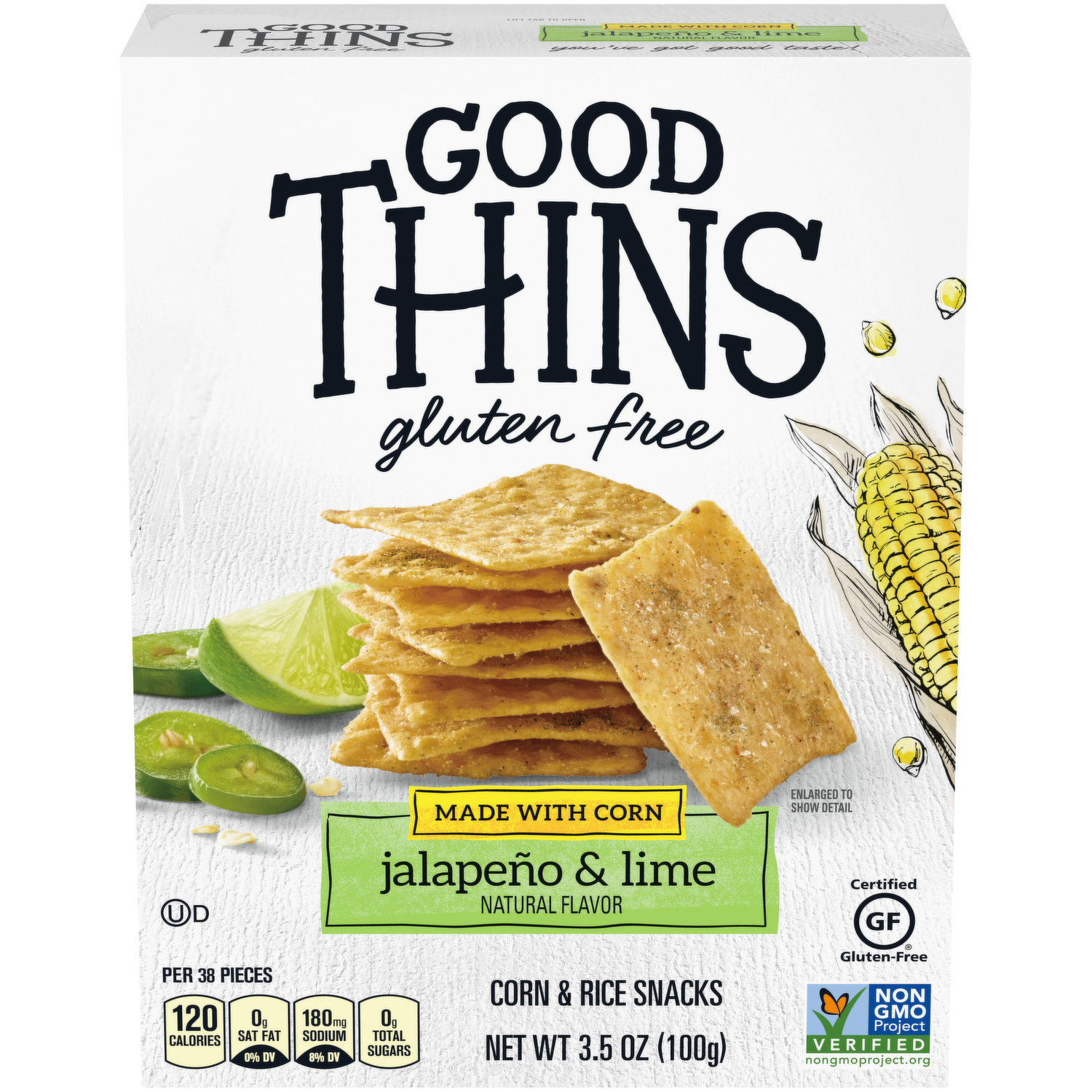 Good Thins Rice Crackers, Sea Salt & Pepper - 100 g