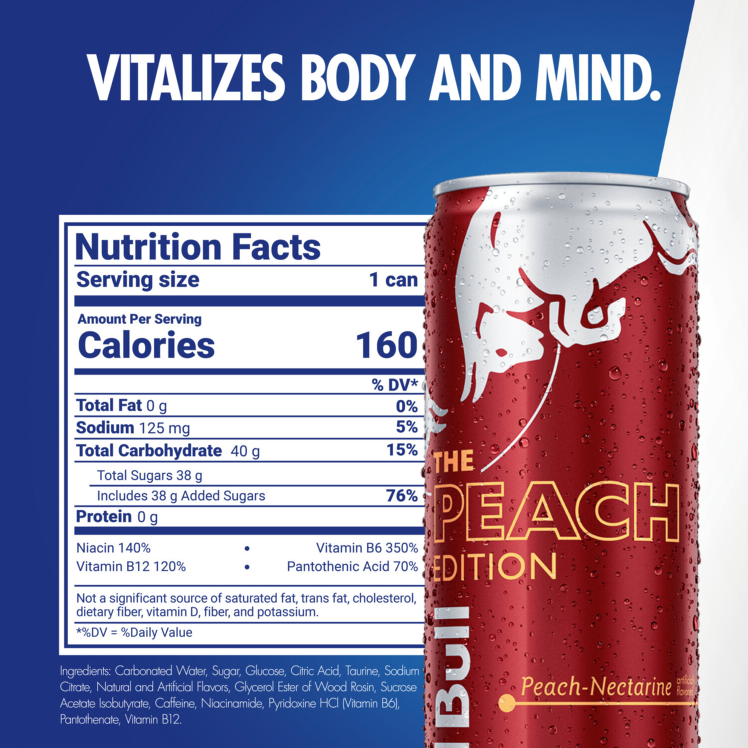 Red Bull Peach Edition Energy Drink - 12 Fluid Ounce - Super