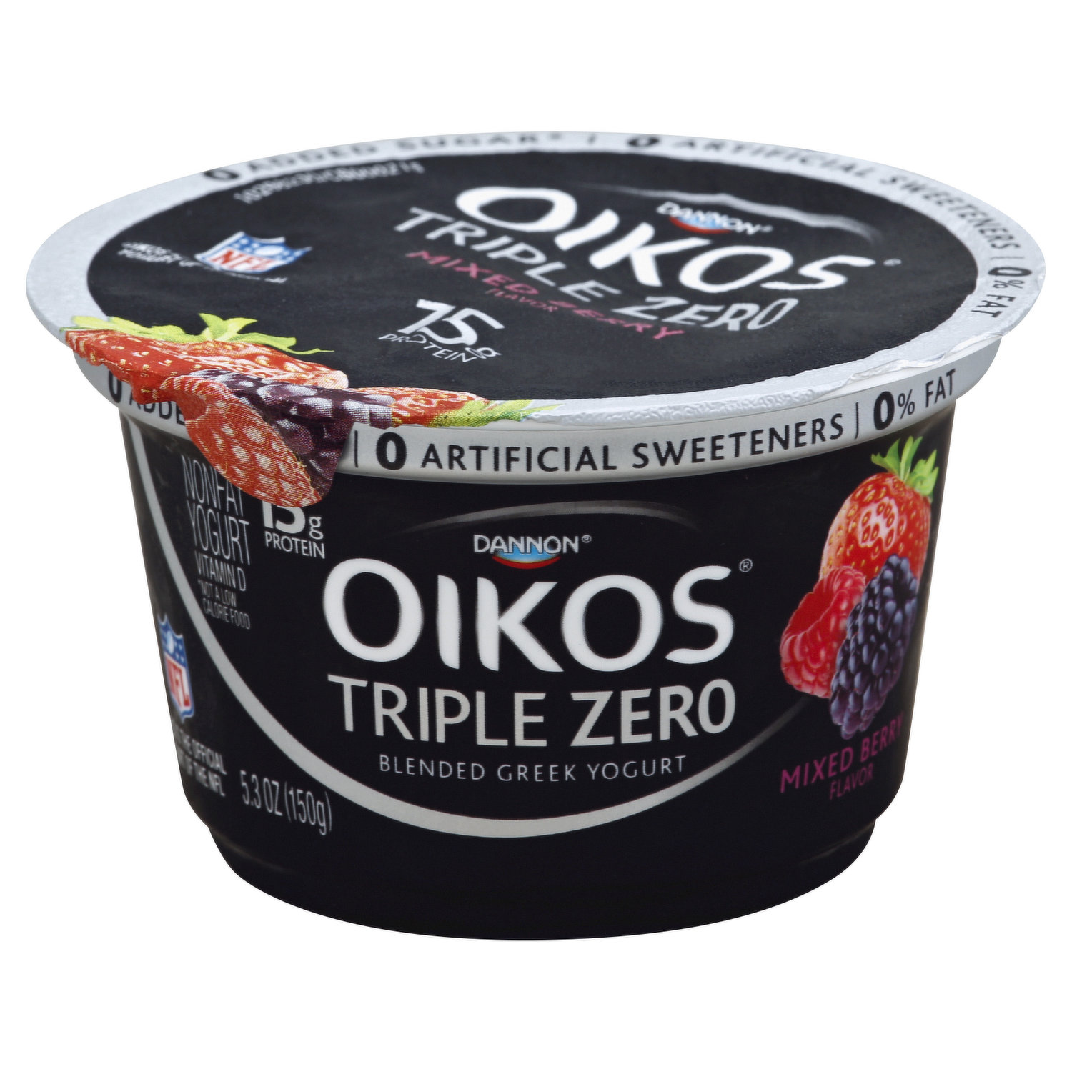 Oikos Yogurt, Greek, Blended, Banana Cream Flavored 5.3 Oz