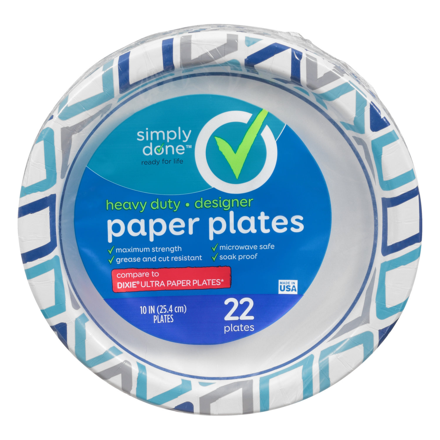 Smile & Save Heavy Duty Paper Plates 9in - 45.0 ea