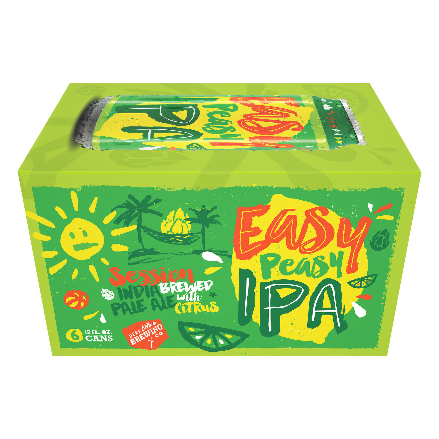 Deep Ellum EASY PEASY IPA Craft Beer Can Shaped Glass - Dallas