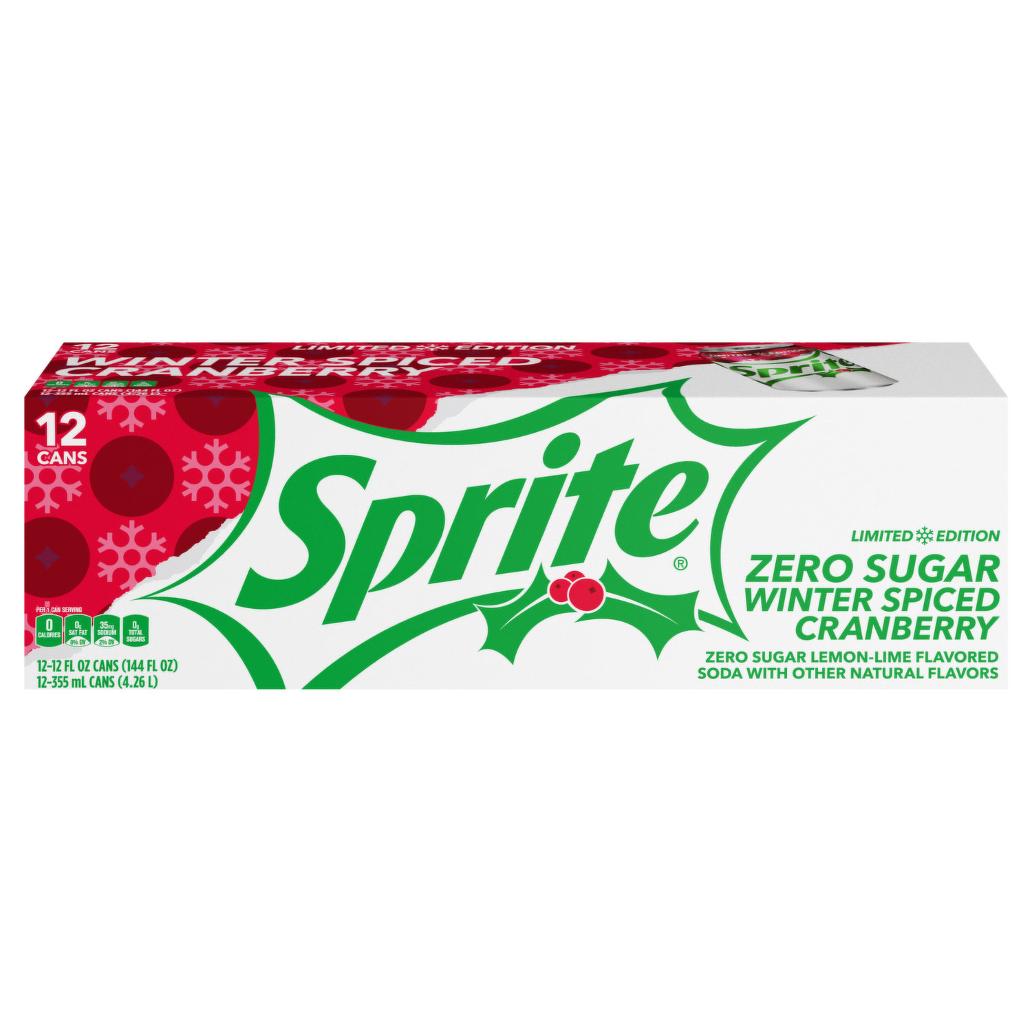 Sprite Zero Sugar Soda Pop Lemon Lime Pack In Cans - 12-12 Fl. Oz