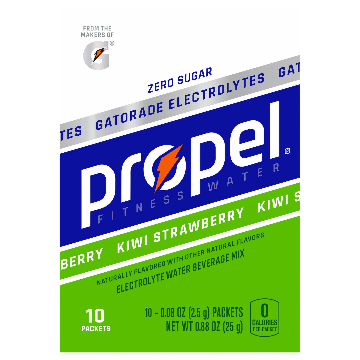 Propel Electrolyte Water Beverage Mix, Zero Sugar, Grape, 10 Pack