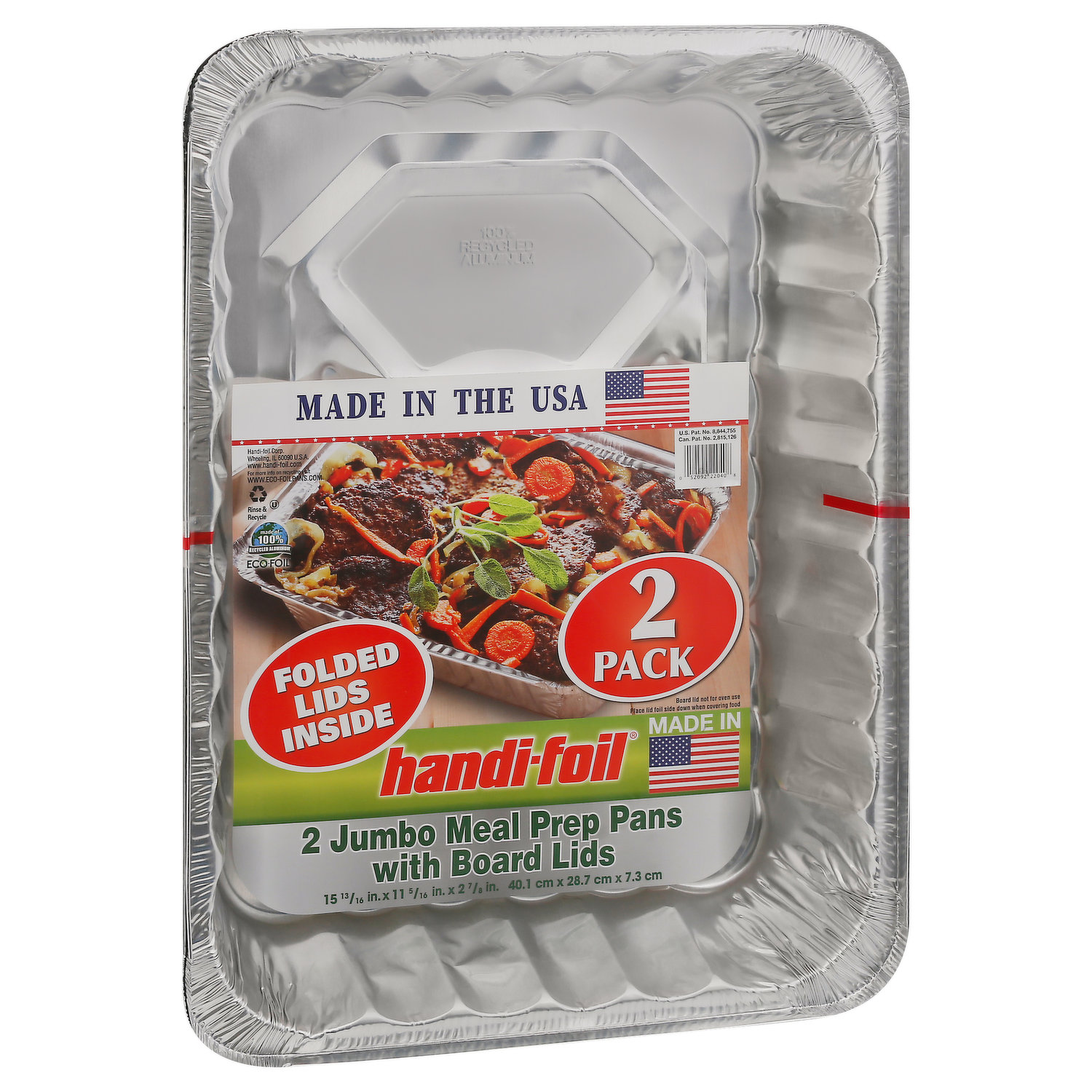 Handi-Foil Jumbo Meal Prep Pans with Board Lids, 2 pk - Shop Bakeware at  H-E-B