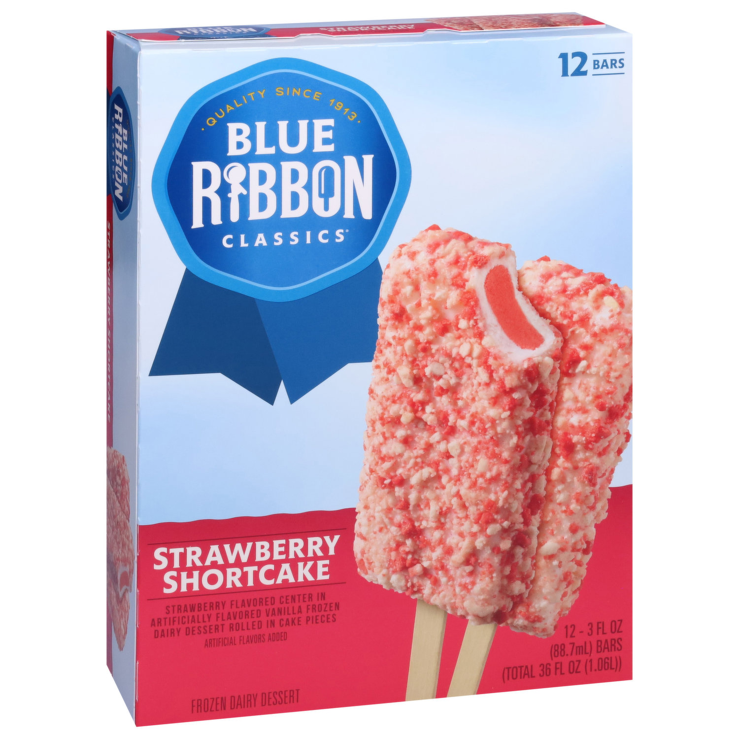 Blue Ribbon Classics Strawberry Frozen Dairy Dessert 48 fl oz, Ice Cream