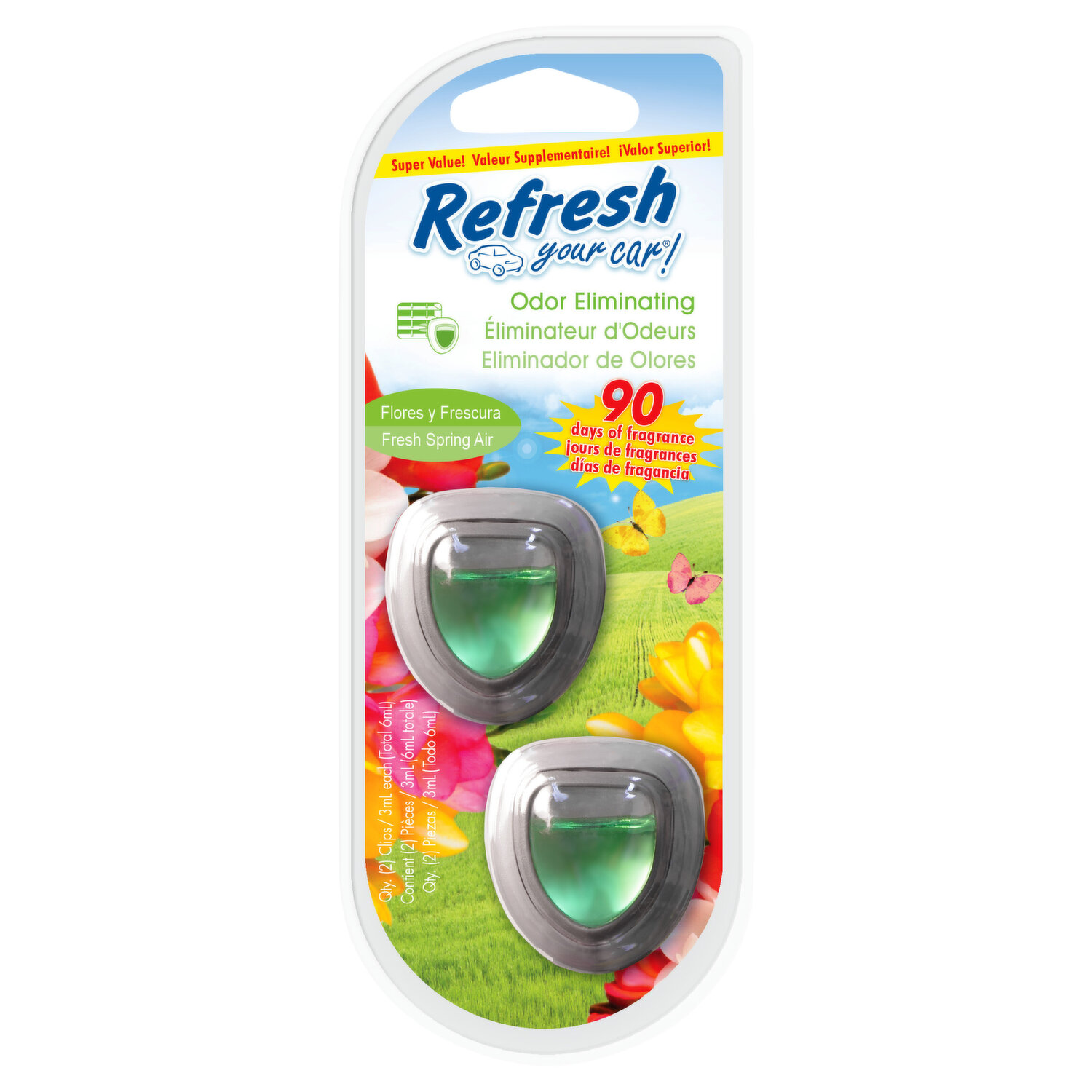 Rivers New Scent (Clean & Fresh) Car Refresher, Odor Eliminator - 200ml.