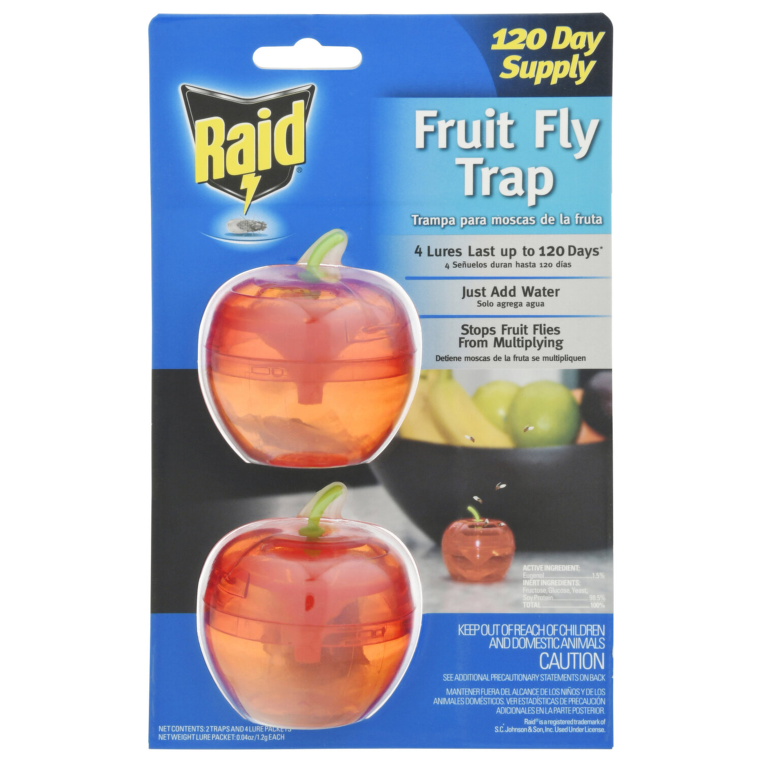 Raid Window Fly Trap Discreet and Effective Fly Adhesives, 4 Count