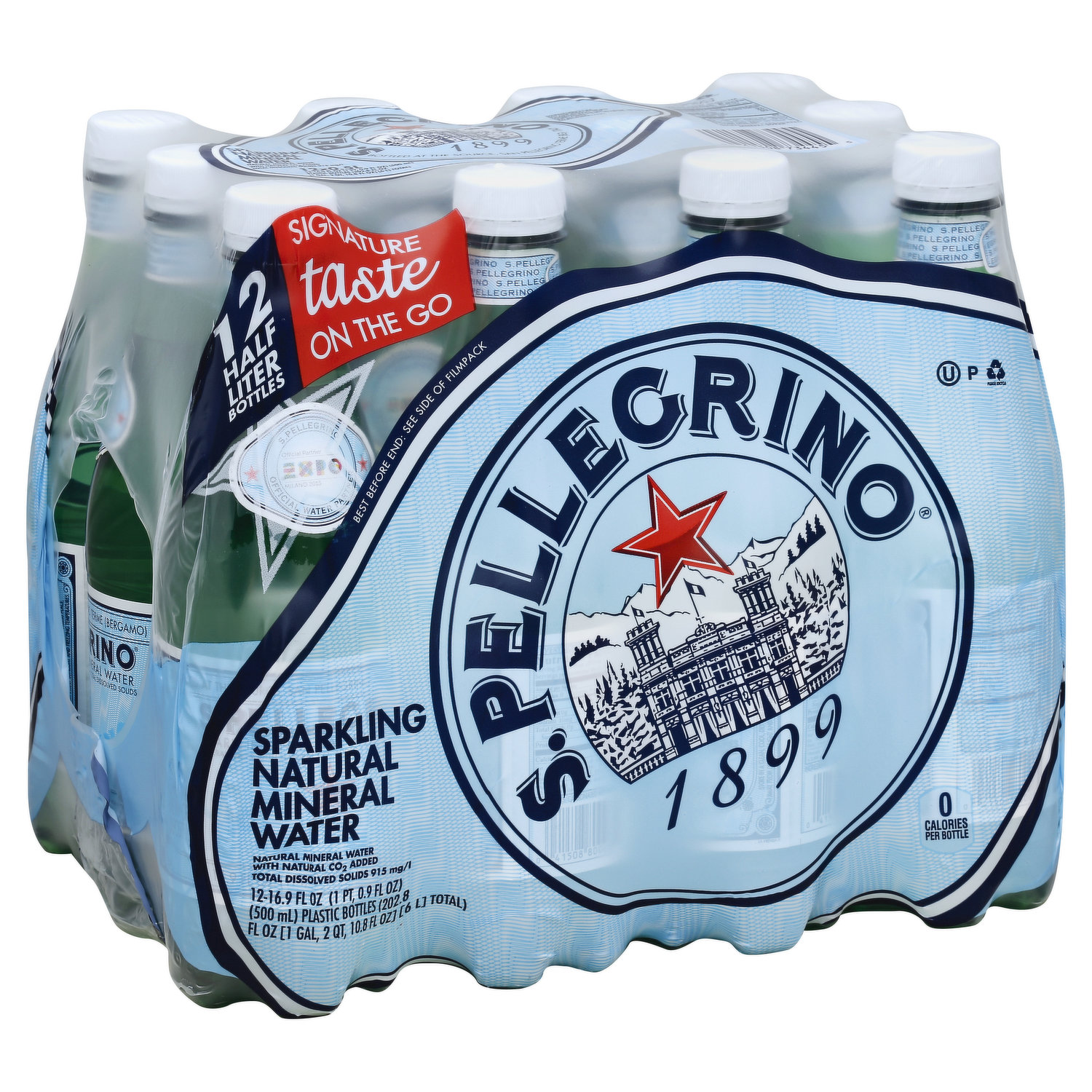 Bulk San Pellegrino Sparkling Water, 1L Glass Bottle (12 Pack) – Bakers  Authority