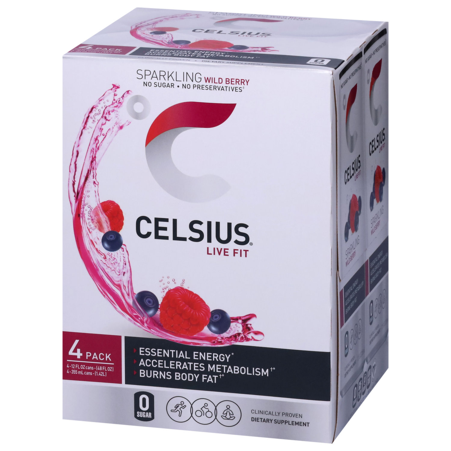 CELSIUS Sparkling Wild Berry, Functional Essential Energy Drink 12 Fl Oz  Single Can - The Fresh Grocer