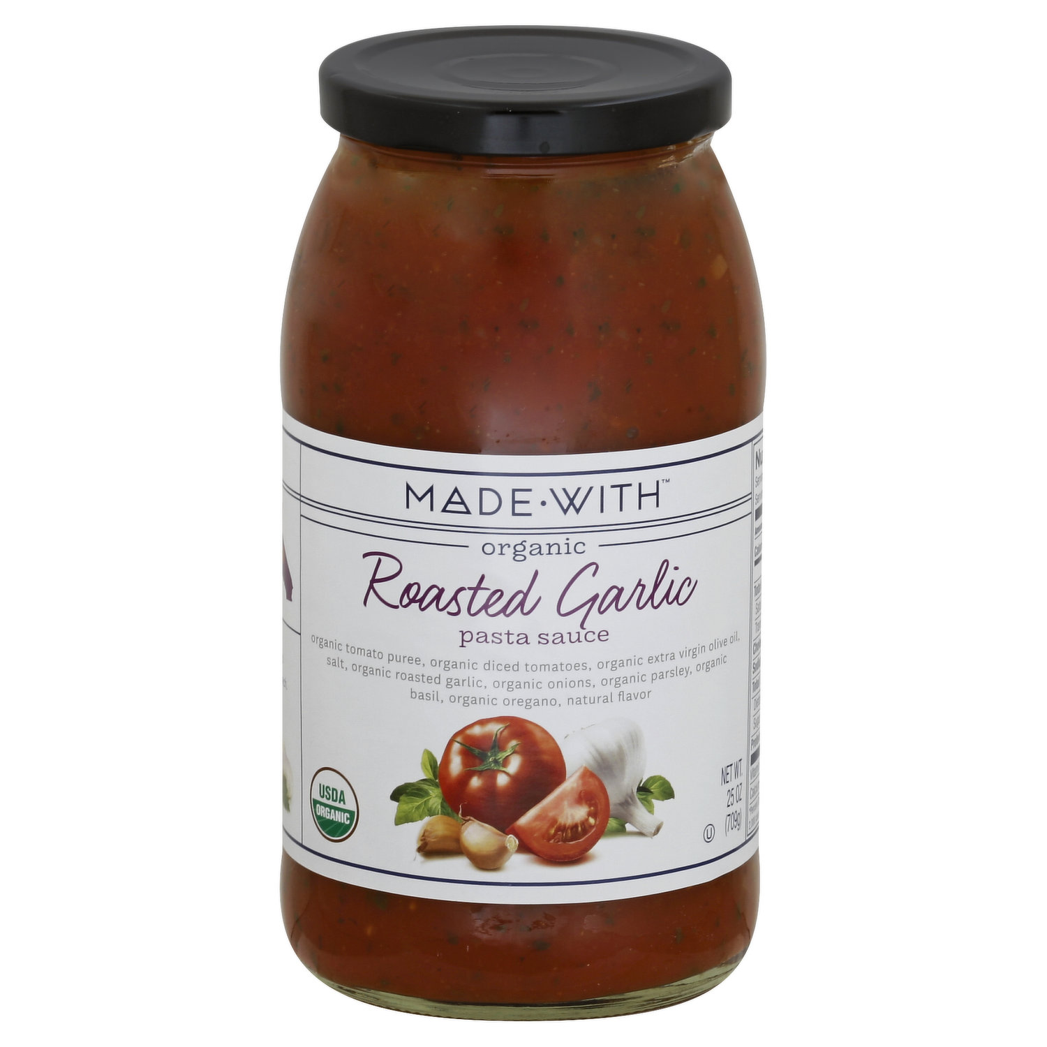 Made With Pasta Sauce Organic Tomato Basil FRESH by Brookshire s