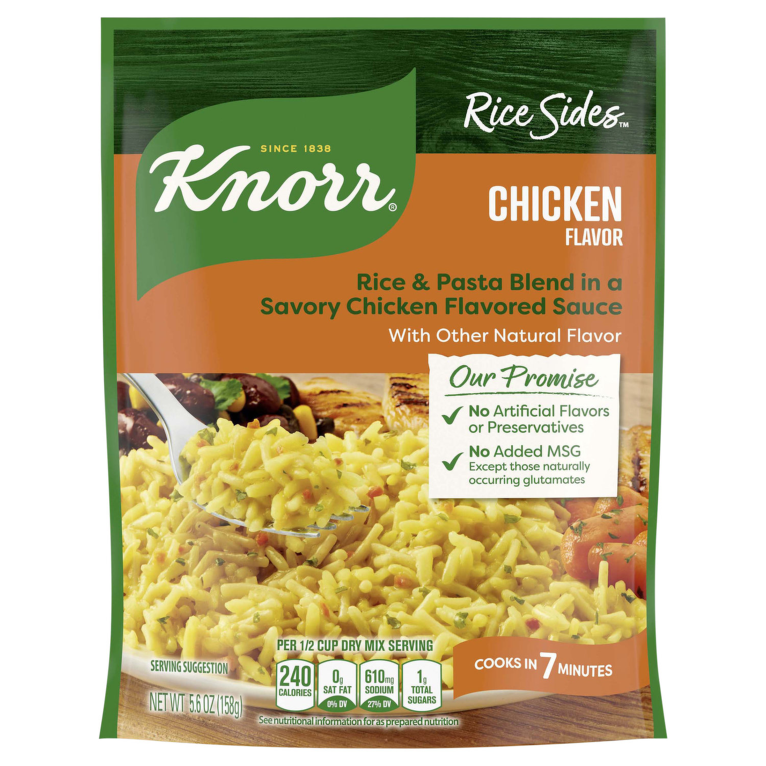 Knorr Rice Sides Mushroom Flavor Rice and Pasta Blend, 5.5 oz