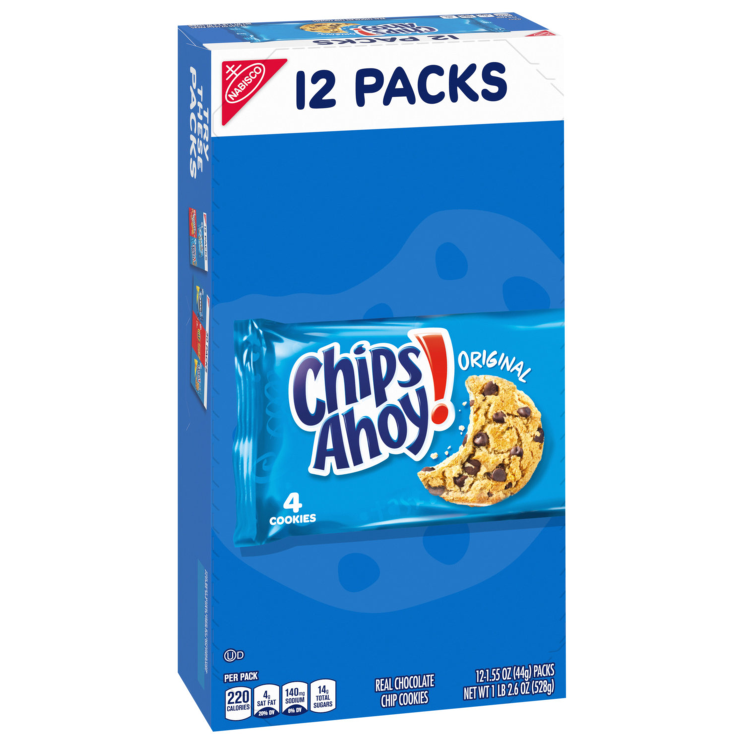 Chips Ahoy Cookies, Chocolate Chip, Crunchy, Candy Blasts, Family Size! - 18.9 oz