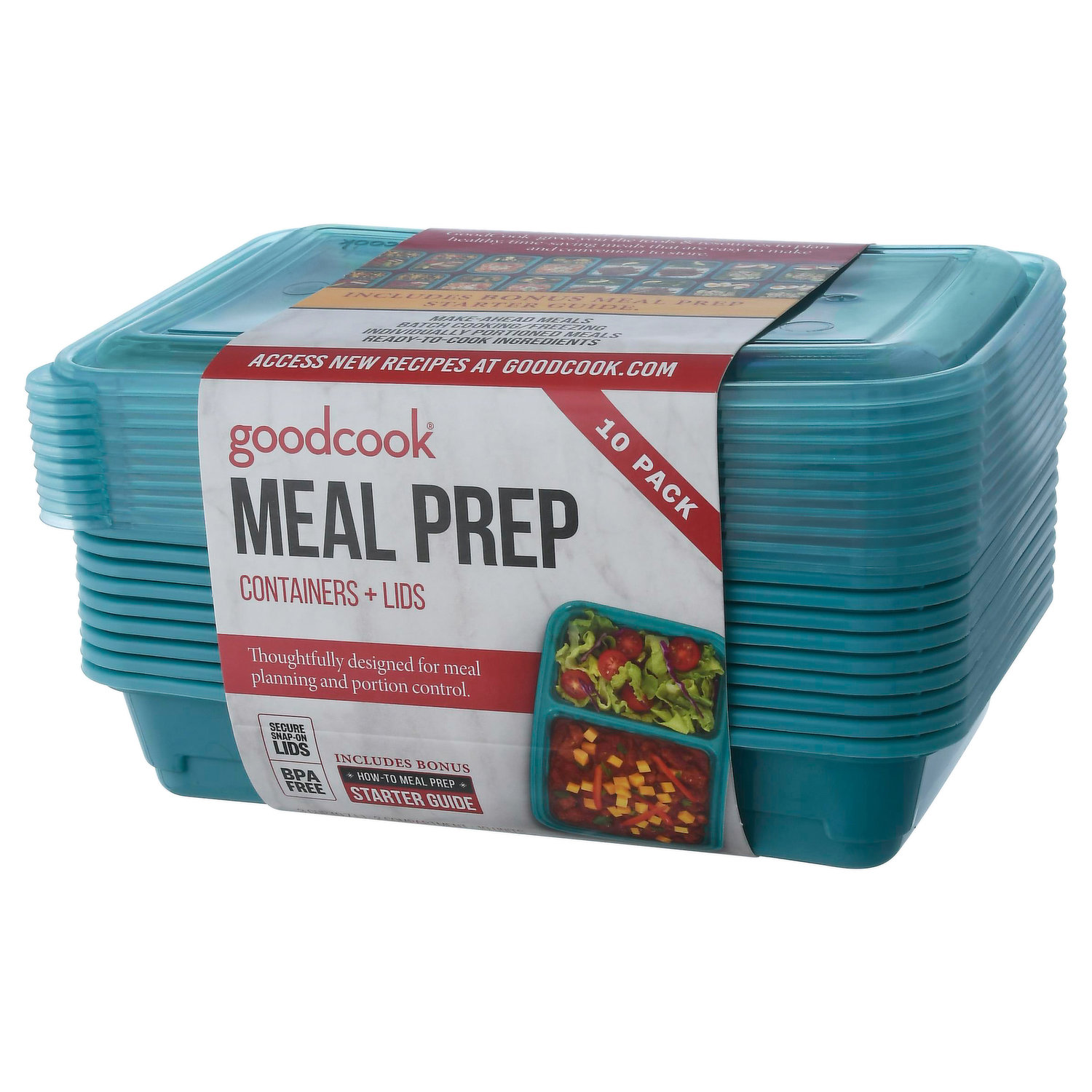 Goodcook Containers + Lids, 10 Pack - 10 containers+lids