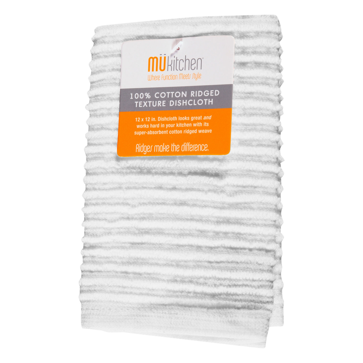 Mukitchen 12 x 12 Microfiber Dishcloth, Nickel - Set of 2