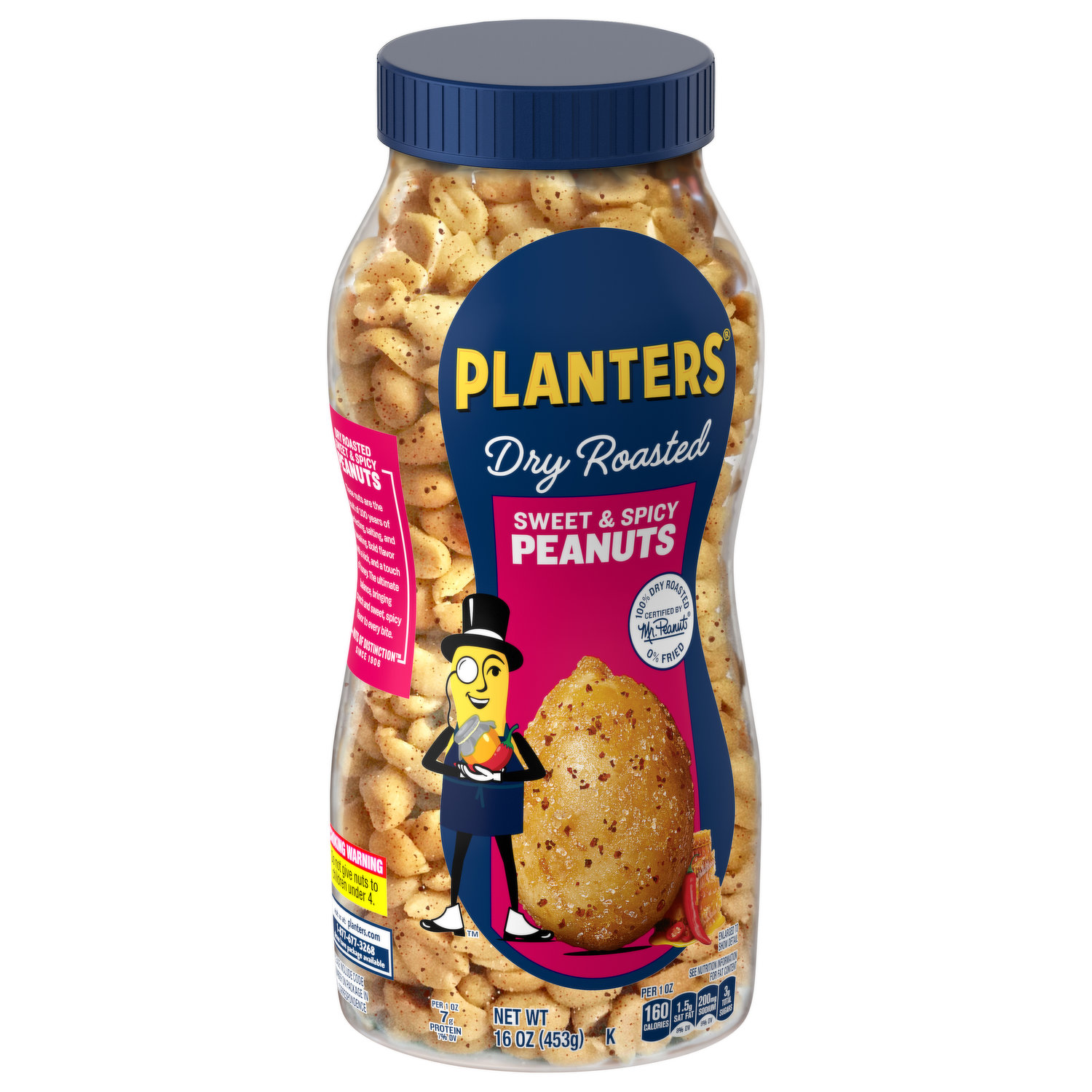 PLANTERS® Honey Roasted Dry Roasted Peanuts, 16 oz jar - PLANTERS