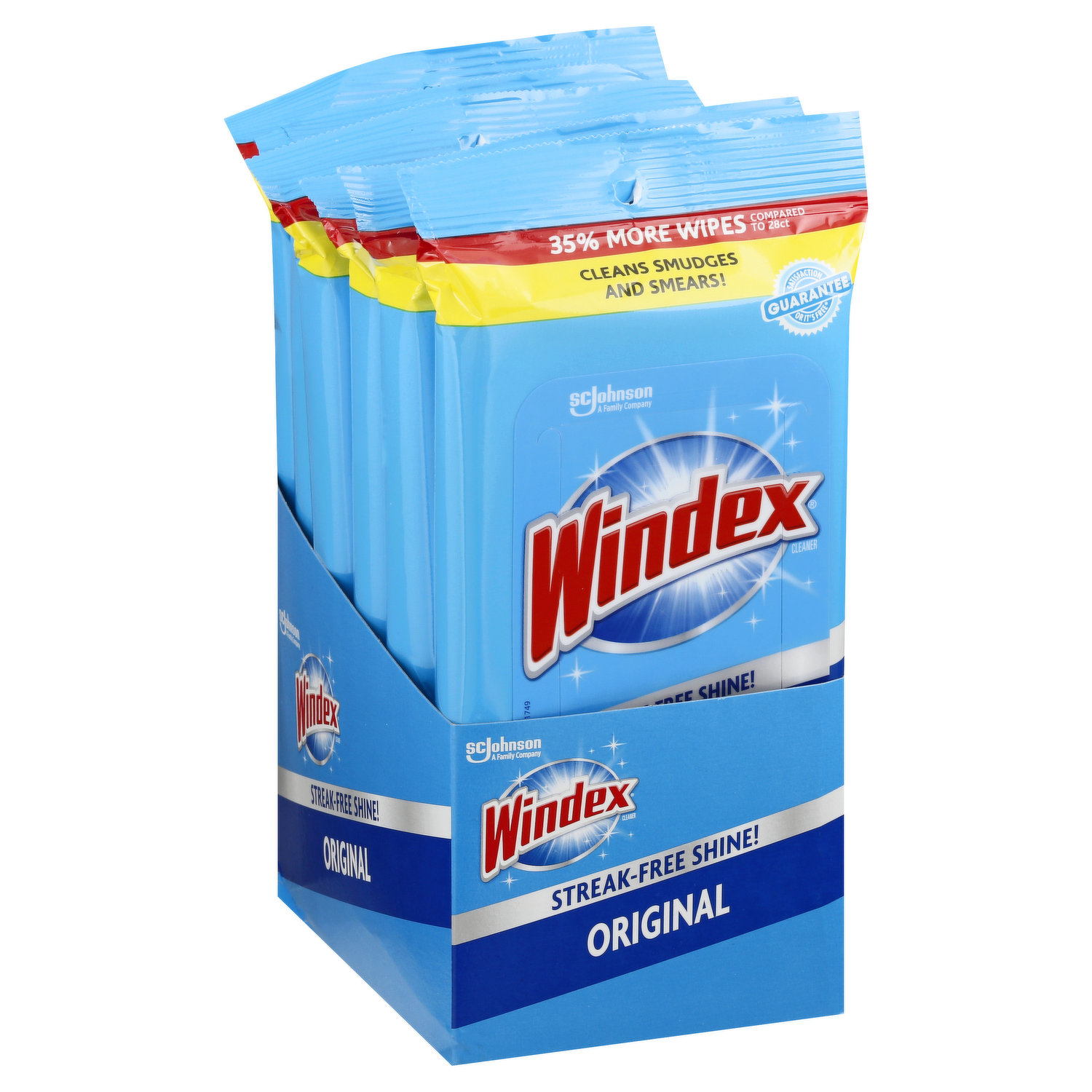 RJS642513 - R J Schinner - Windex Glass Wipes 12/Cs