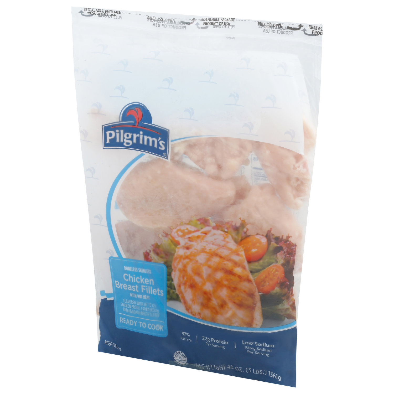 Pilgrim's Chicken Breast Fillets with Ribmeat, Boneless, Skinless -  Brookshire's