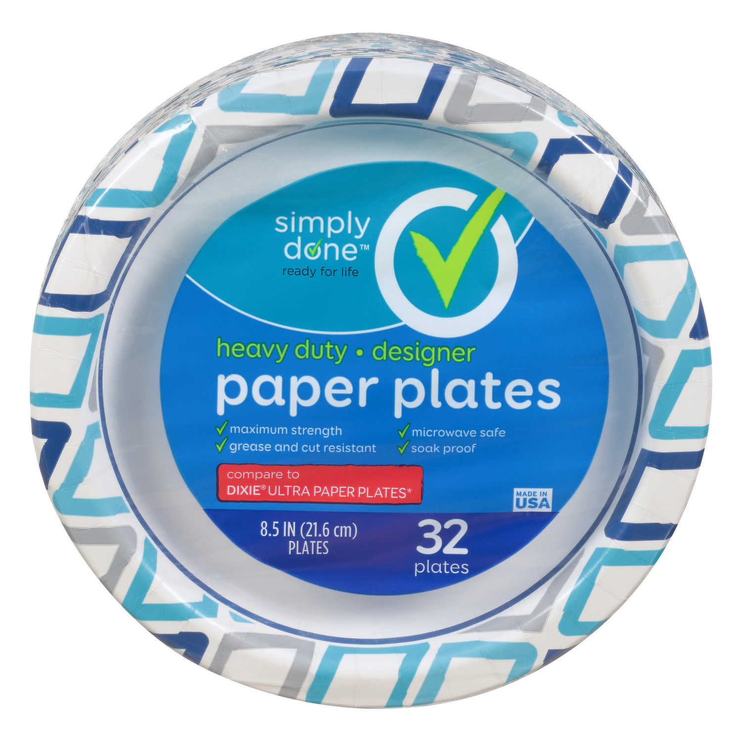 Smile & Save Heavy Duty Paper Plates 9in - 45.0 ea