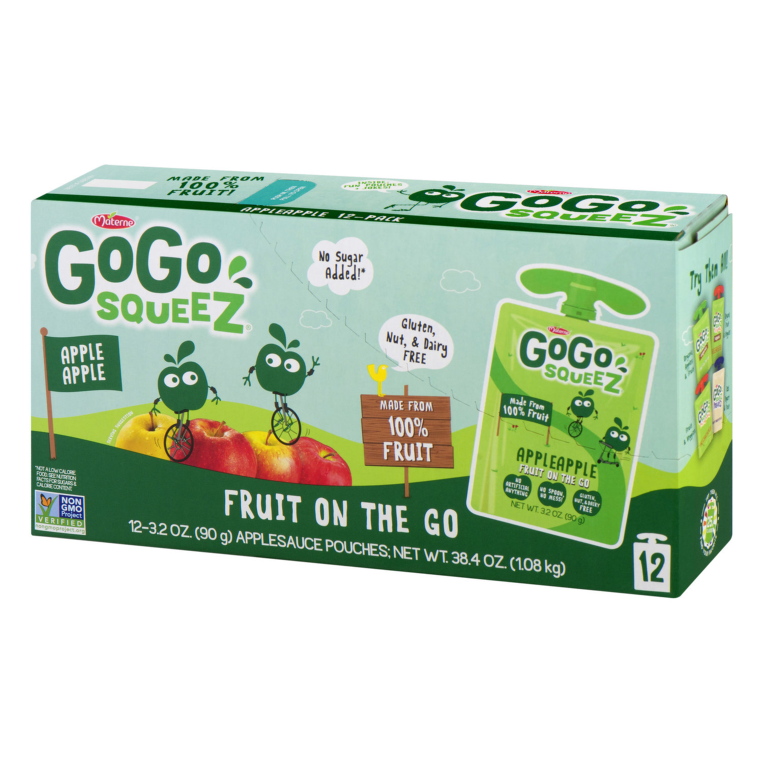 Materne GoGo Squeez Organic Apple Cinnamon Fruit on the Go