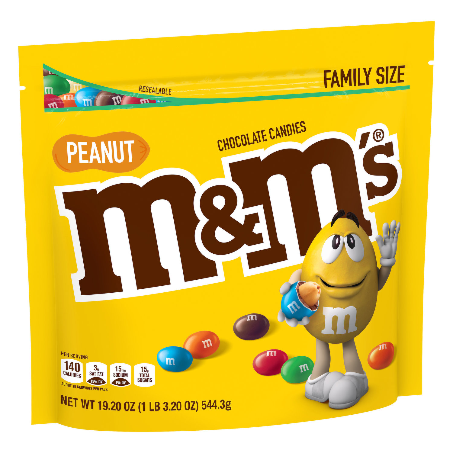 M&M's Chocolate Candies, Peanut, Sharing Size 10.7 Oz
