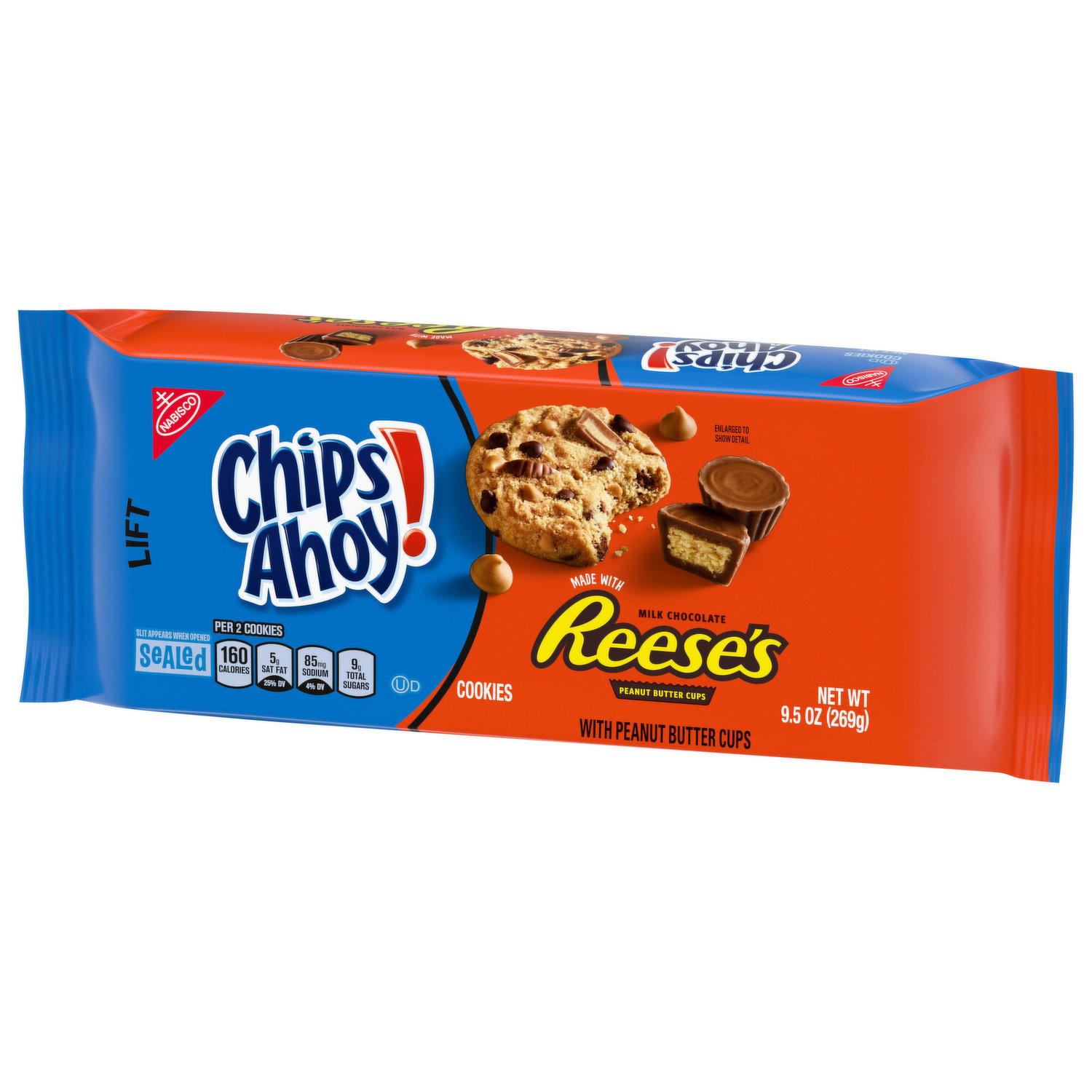 Chips Ahoy Cookies, Chocolate Chip, Crunchy, Candy Blasts, Family Size! - 18.9 oz