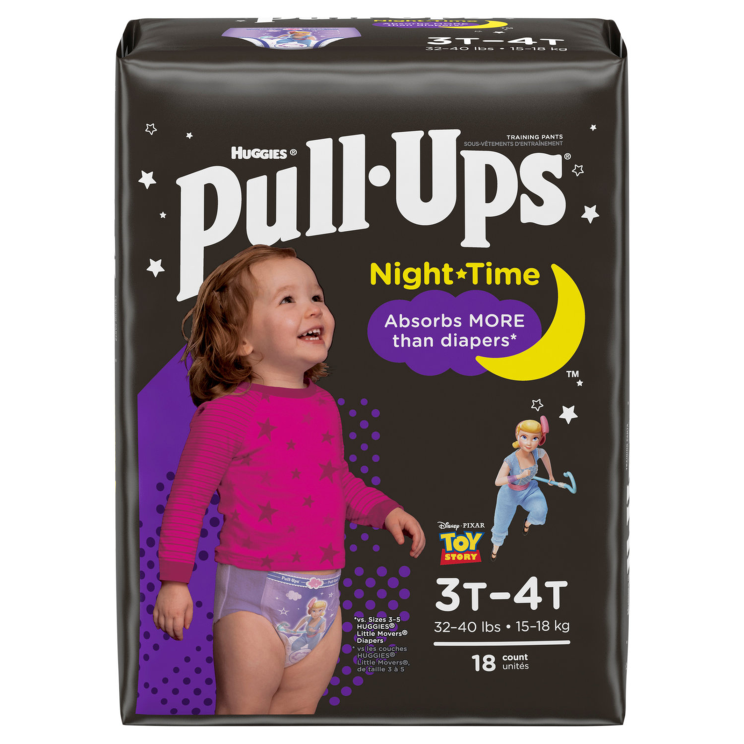 Pull-Ups Night Time Training Pants, Giga Pack, Size 3T-4T, 60 Count, Sizes:  3T-4T